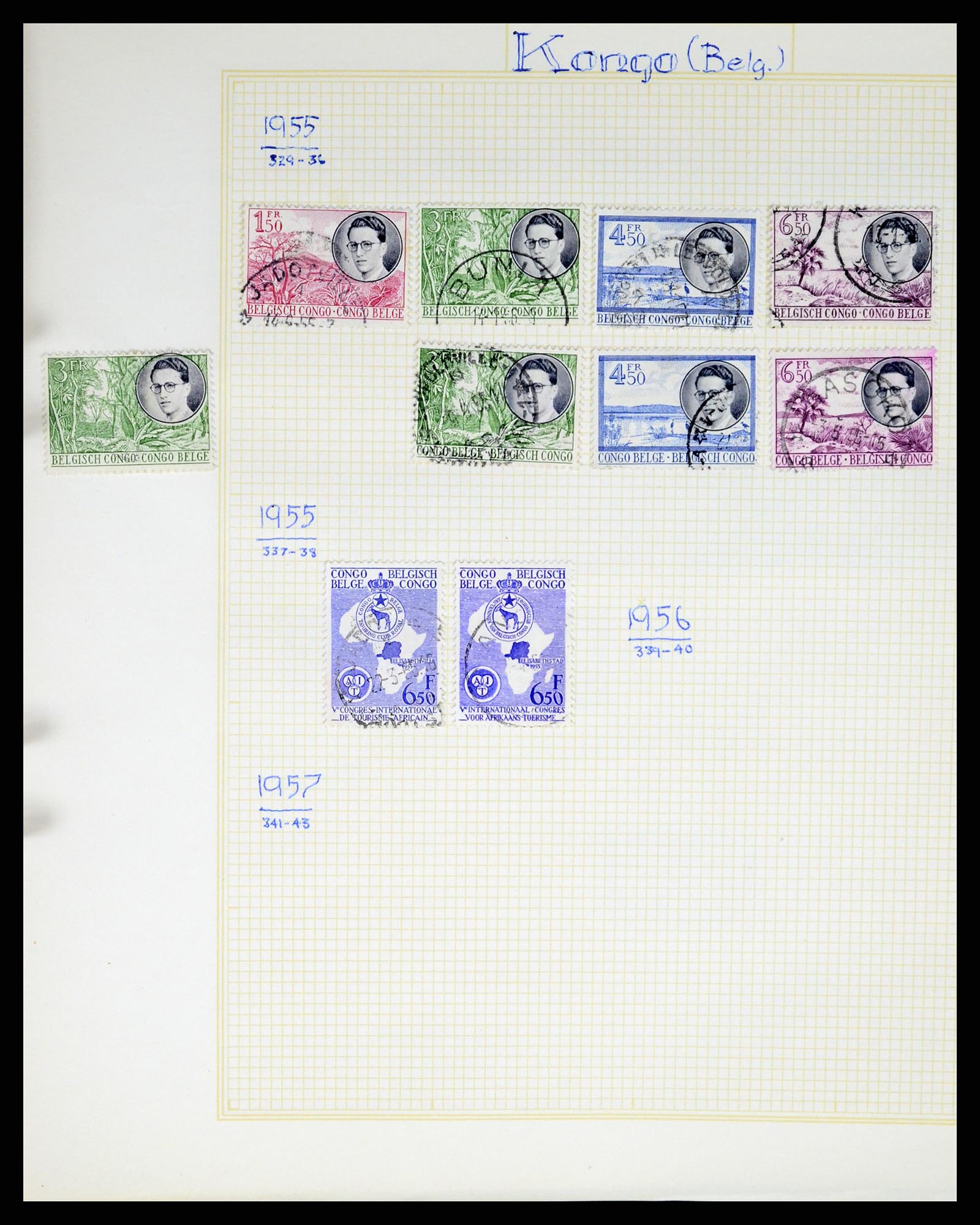 37391 123 - Postzegelverzameling 37391 België en koloniën 1849-1958.
