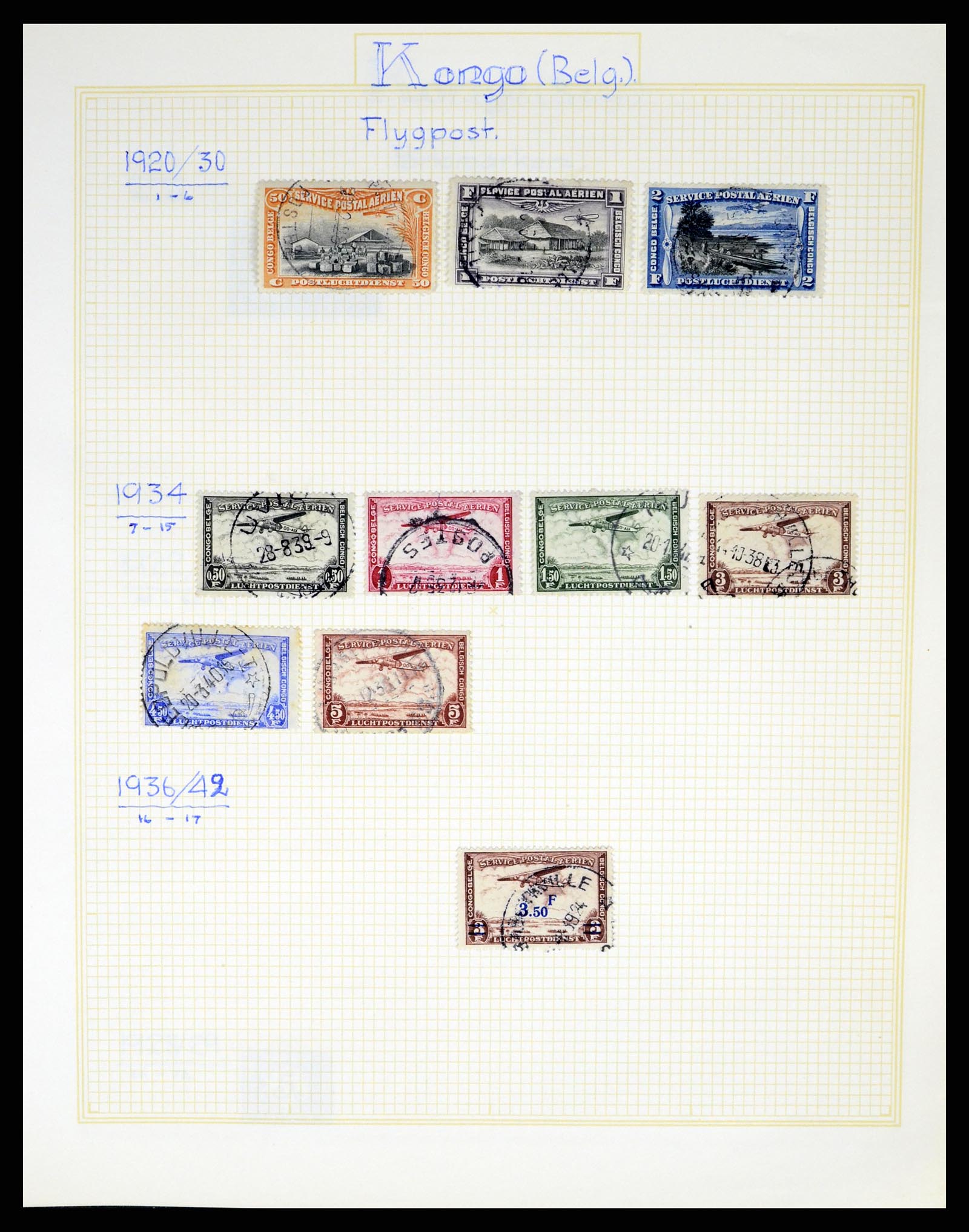 37391 124 - Postzegelverzameling 37391 België en koloniën 1849-1958.