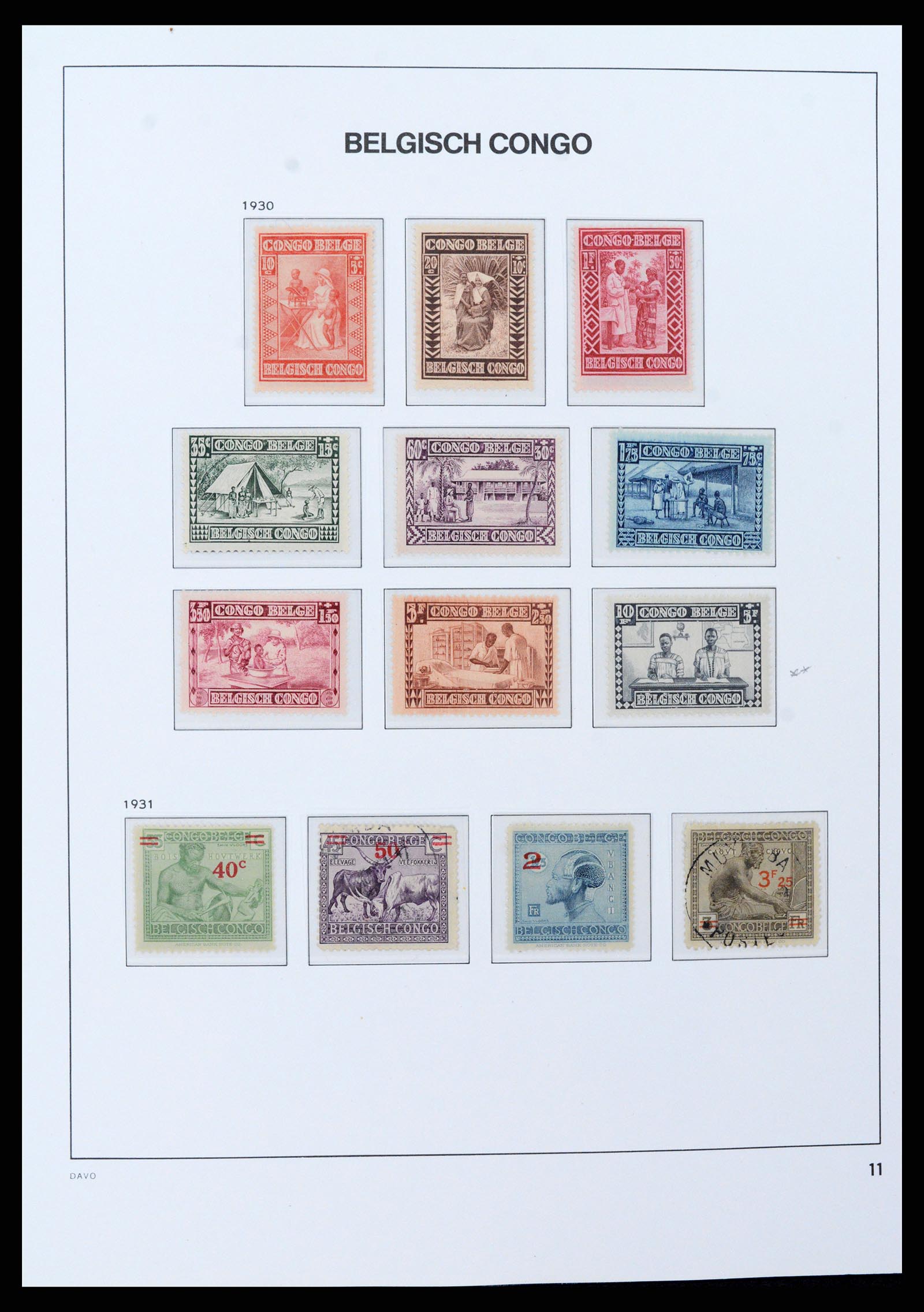 37395 012 - Postzegelverzameling 37395 Belgisch Congo 1886-1960.