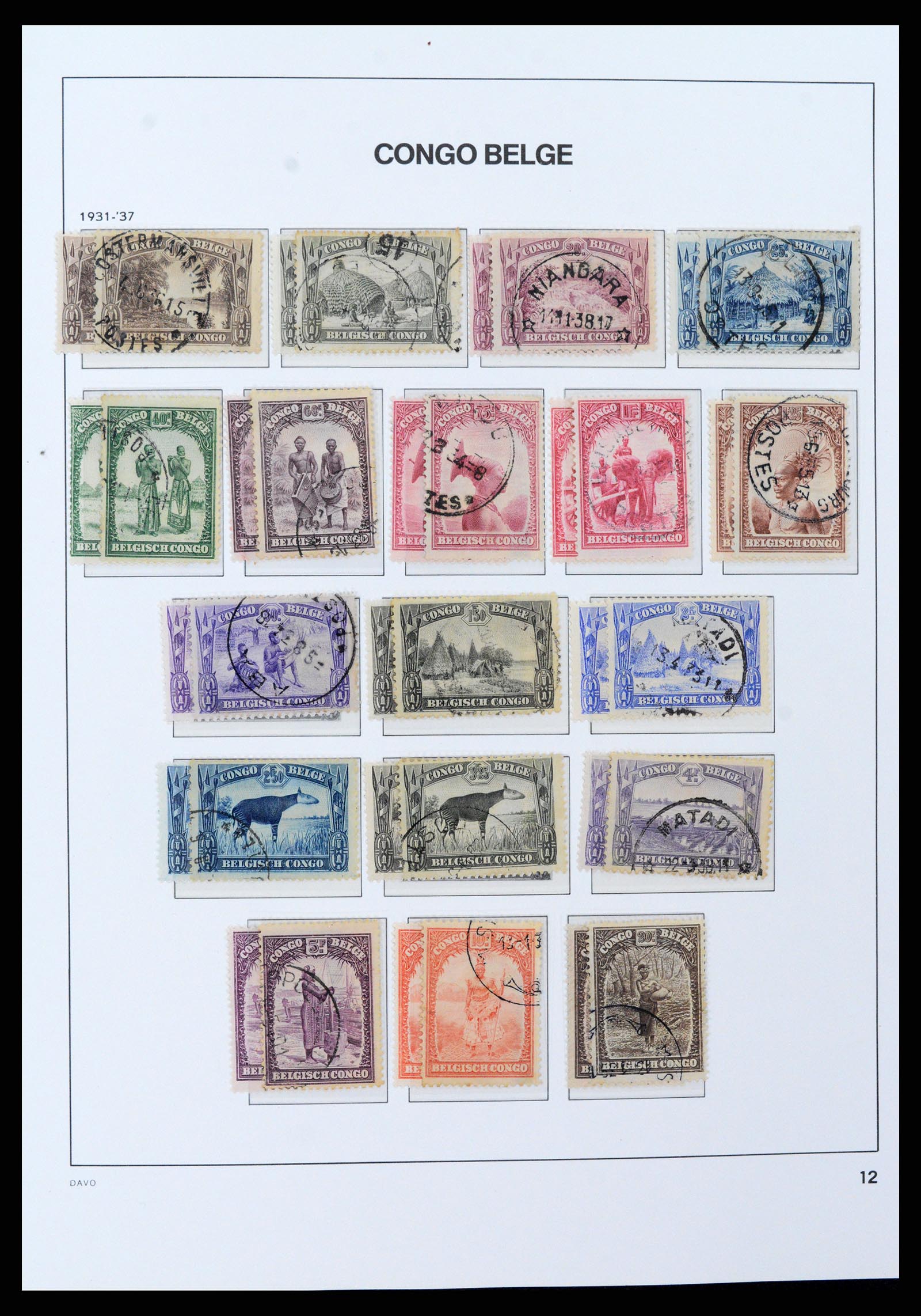 37395 013 - Postzegelverzameling 37395 Belgisch Congo 1886-1960.