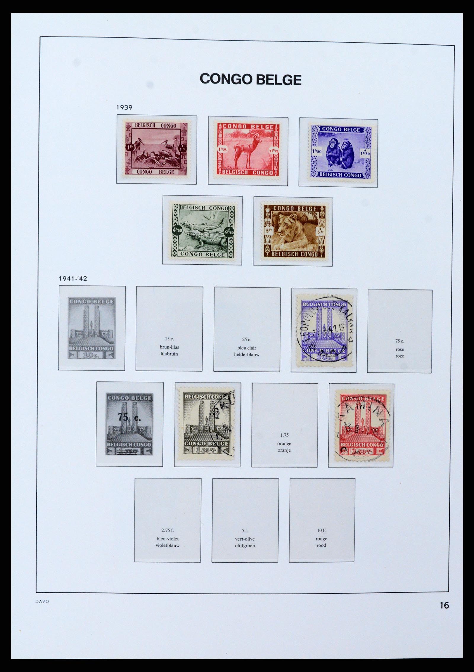 37395 018 - Postzegelverzameling 37395 Belgisch Congo 1886-1960.