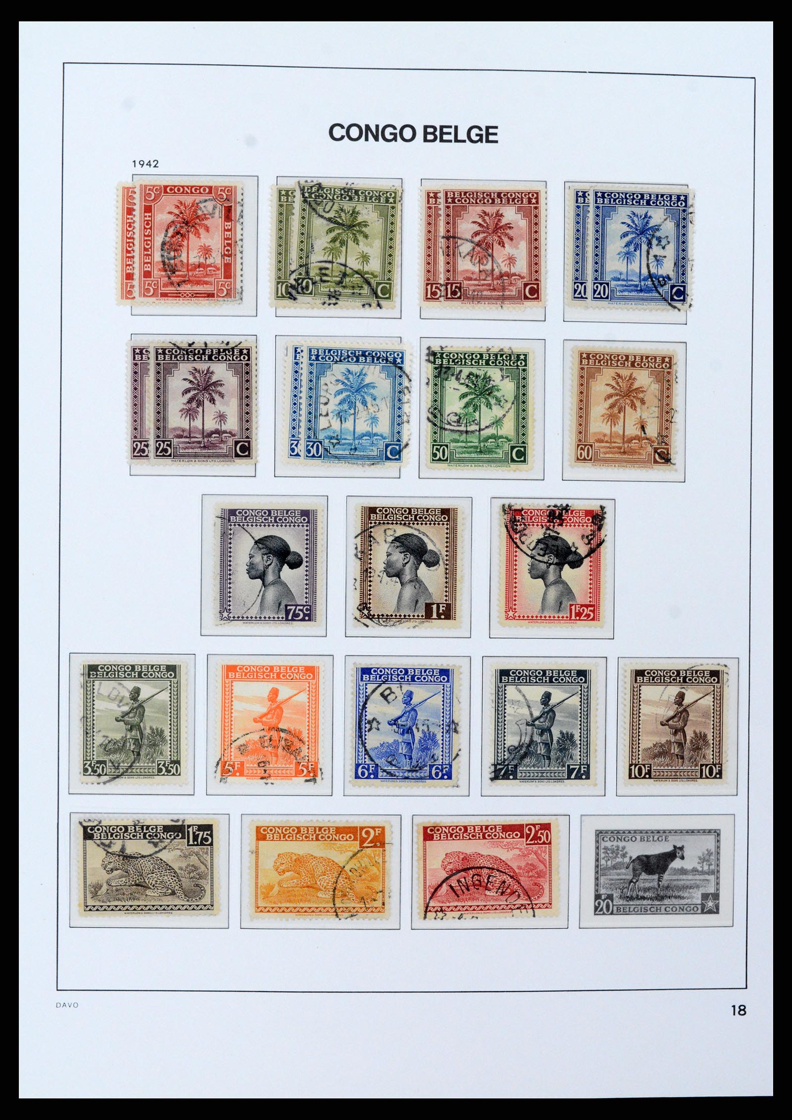 37395 020 - Postzegelverzameling 37395 Belgisch Congo 1886-1960.