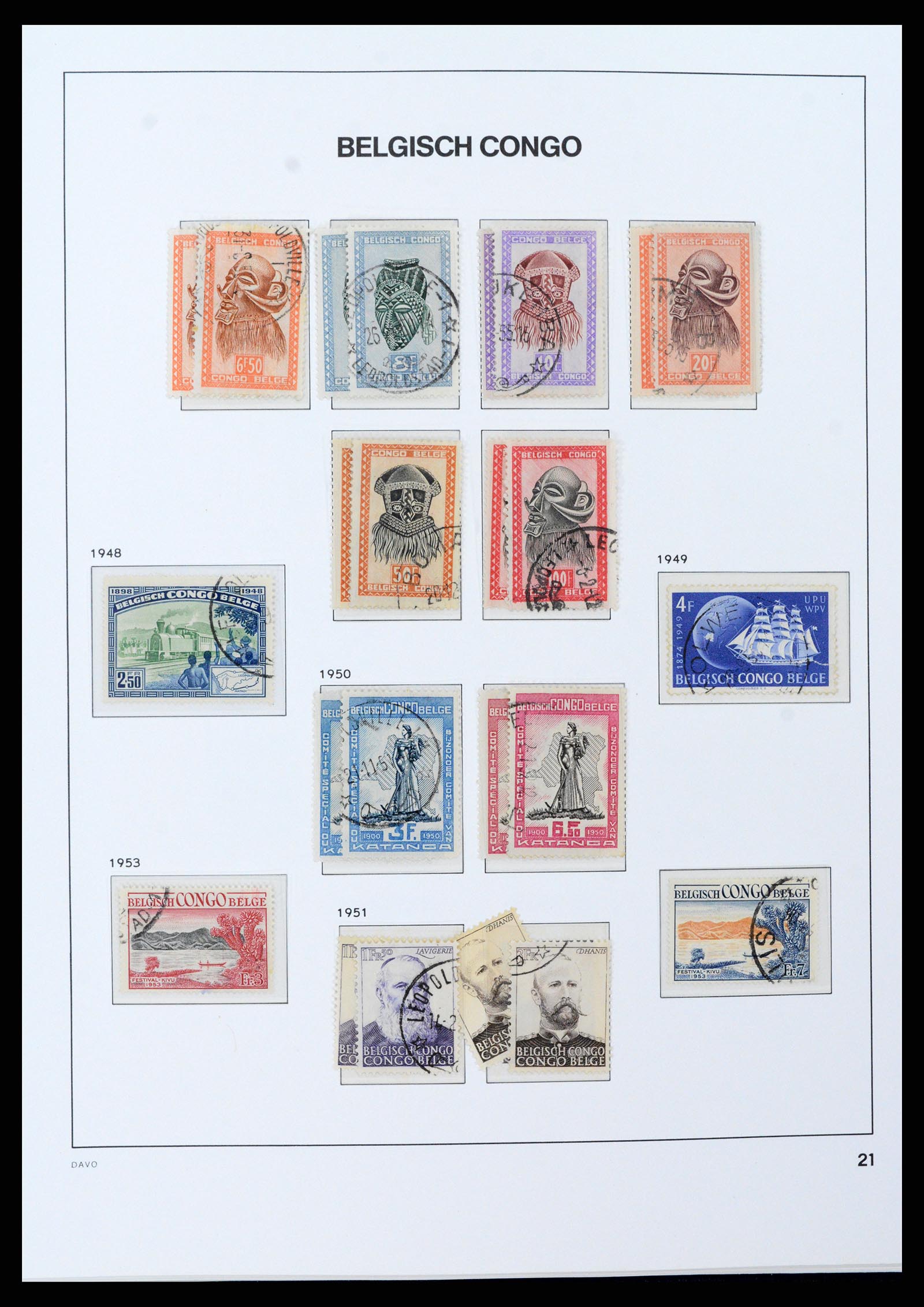 37395 025 - Postzegelverzameling 37395 Belgisch Congo 1886-1960.