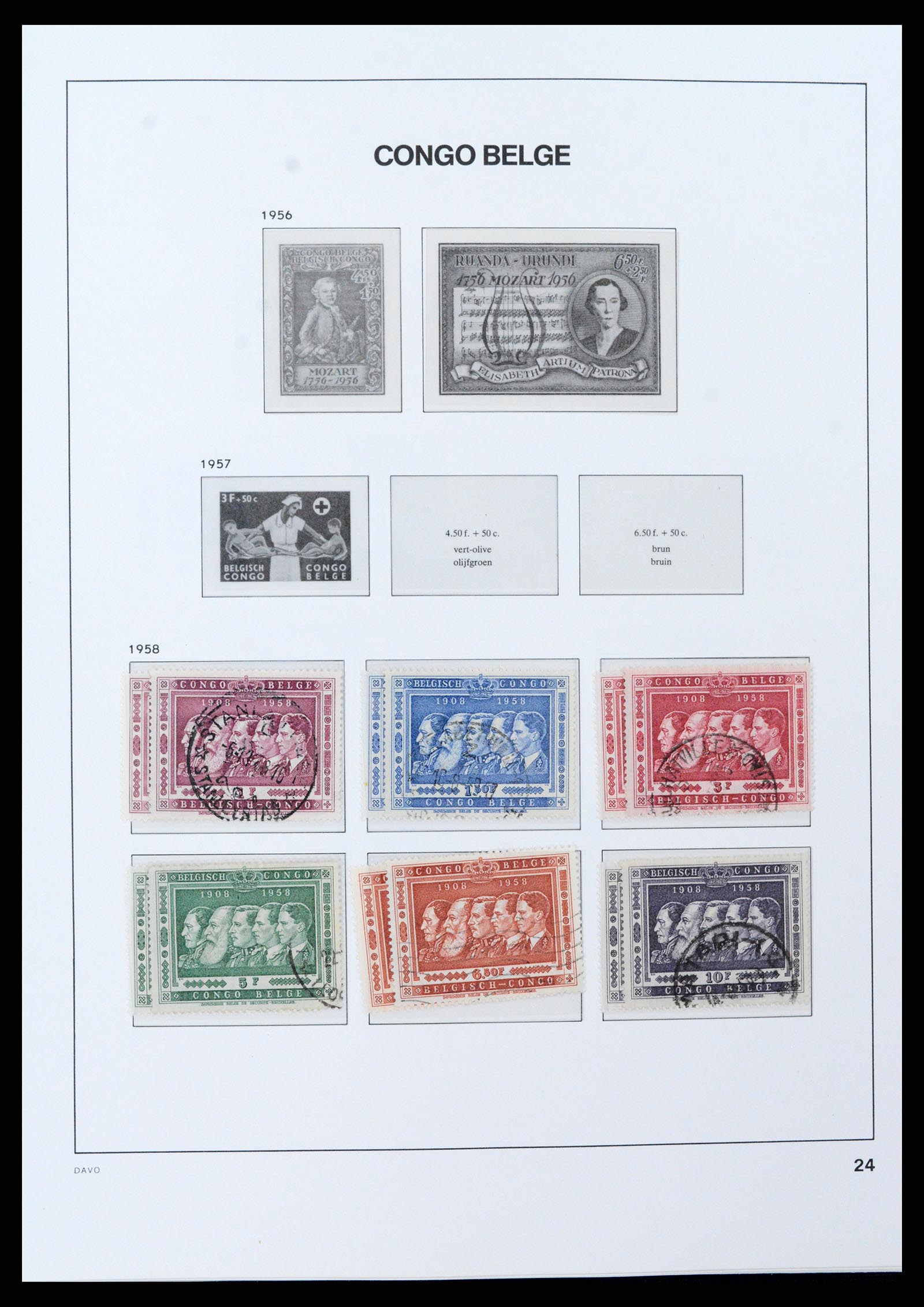 37395 028 - Postzegelverzameling 37395 Belgisch Congo 1886-1960.