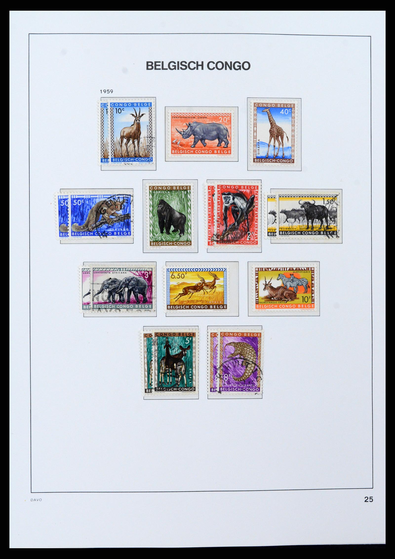 37395 029 - Postzegelverzameling 37395 Belgisch Congo 1886-1960.