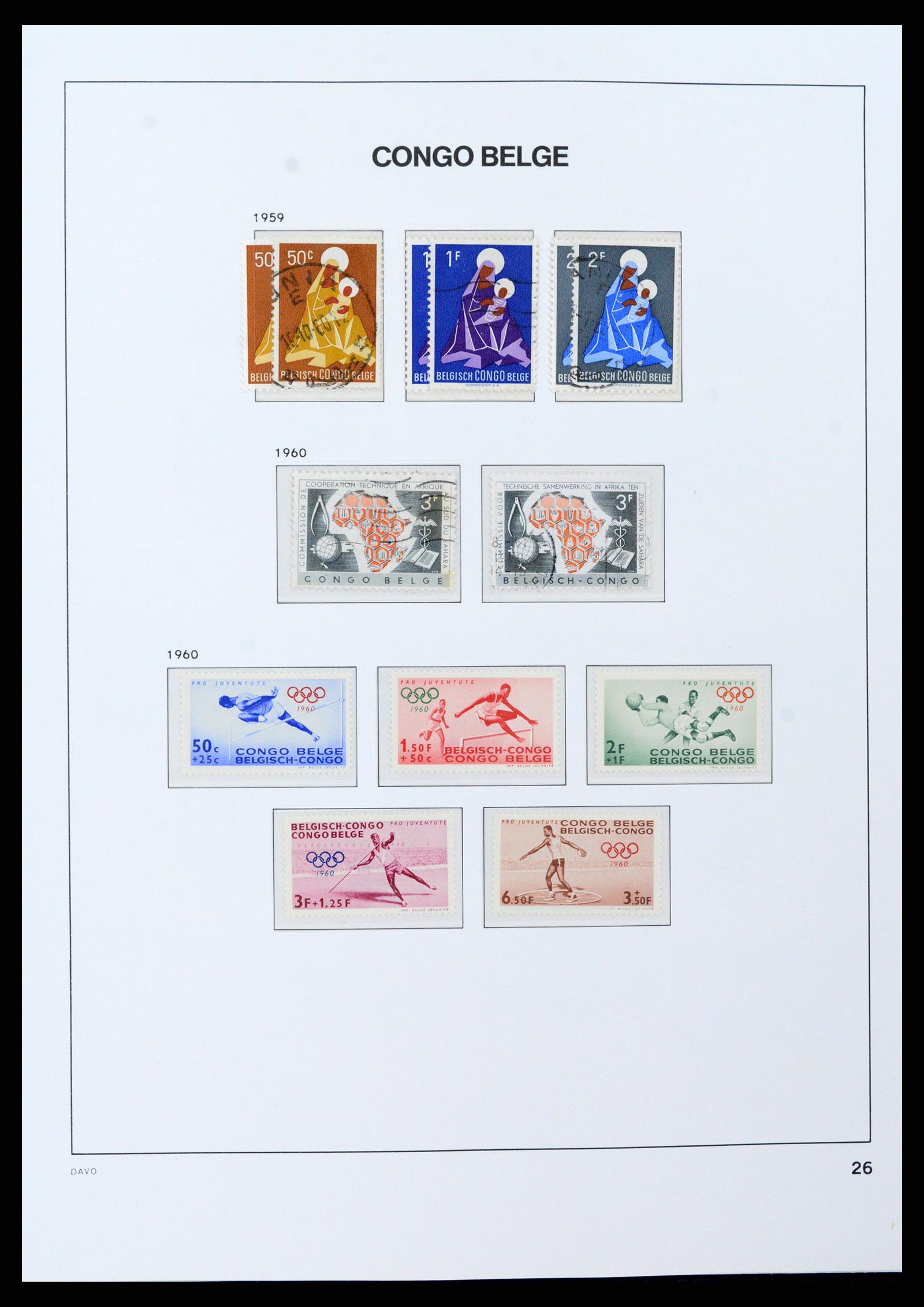 37395 030 - Postzegelverzameling 37395 Belgisch Congo 1886-1960.