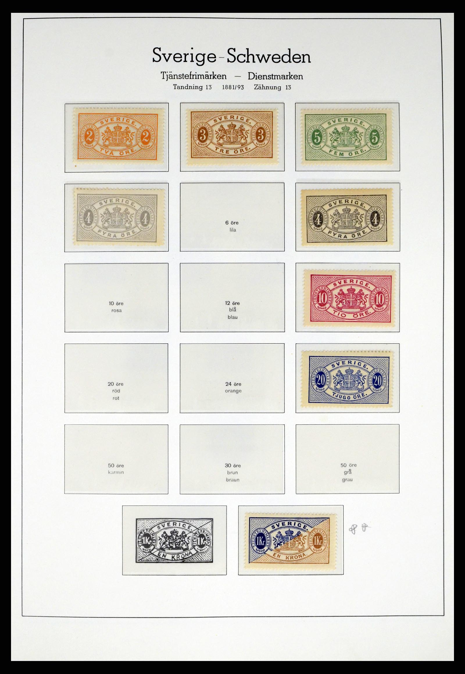37397 002 - Postzegelverzameling 37397 Zweden 1886-1990.