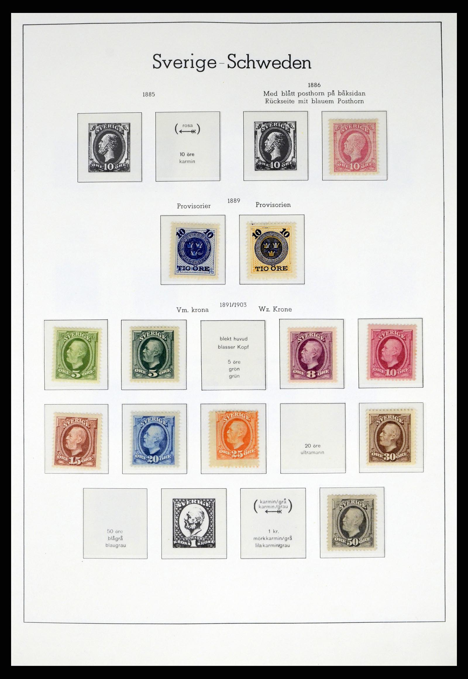 37397 008 - Postzegelverzameling 37397 Zweden 1886-1990.