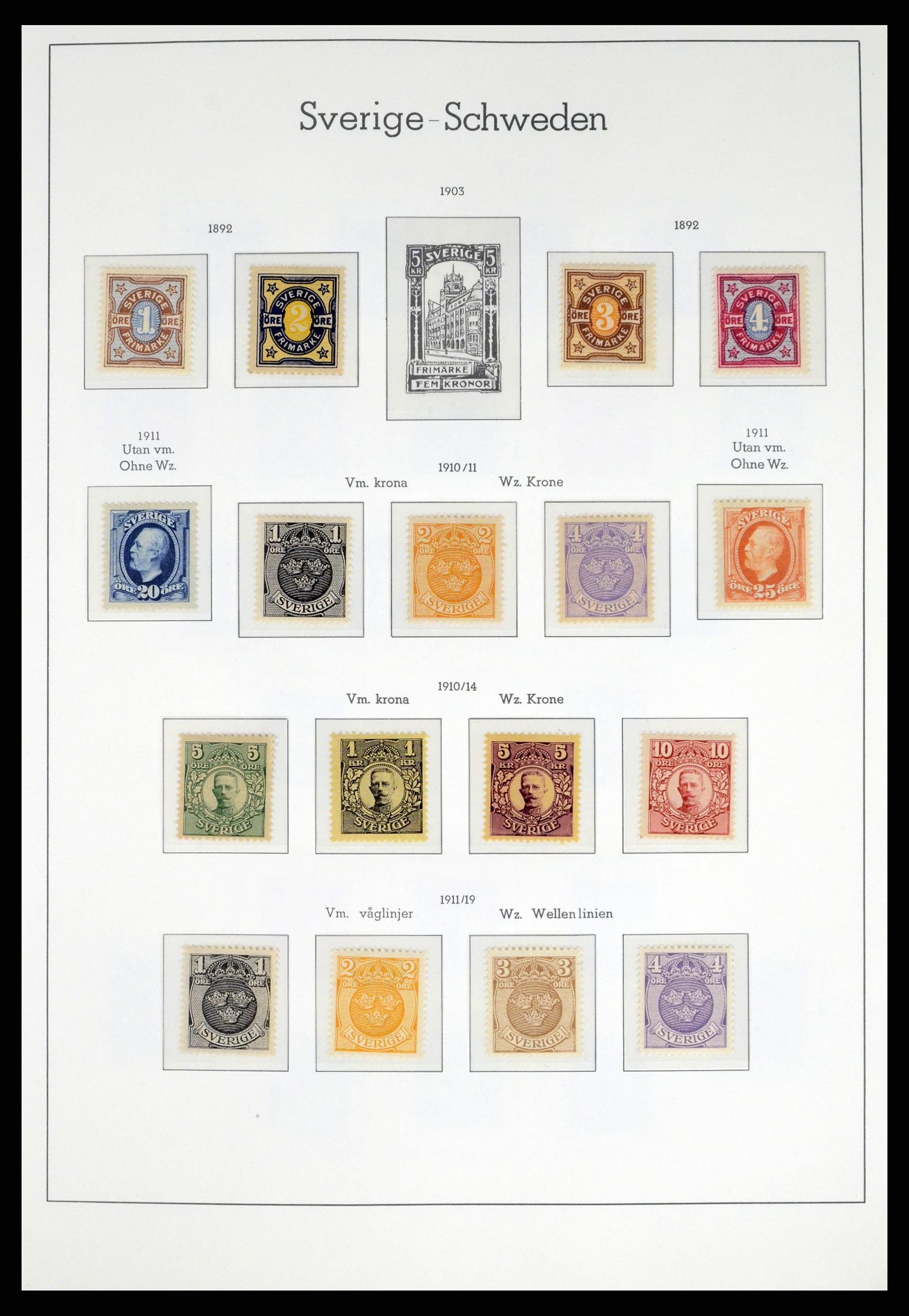 37397 009 - Postzegelverzameling 37397 Zweden 1886-1990.