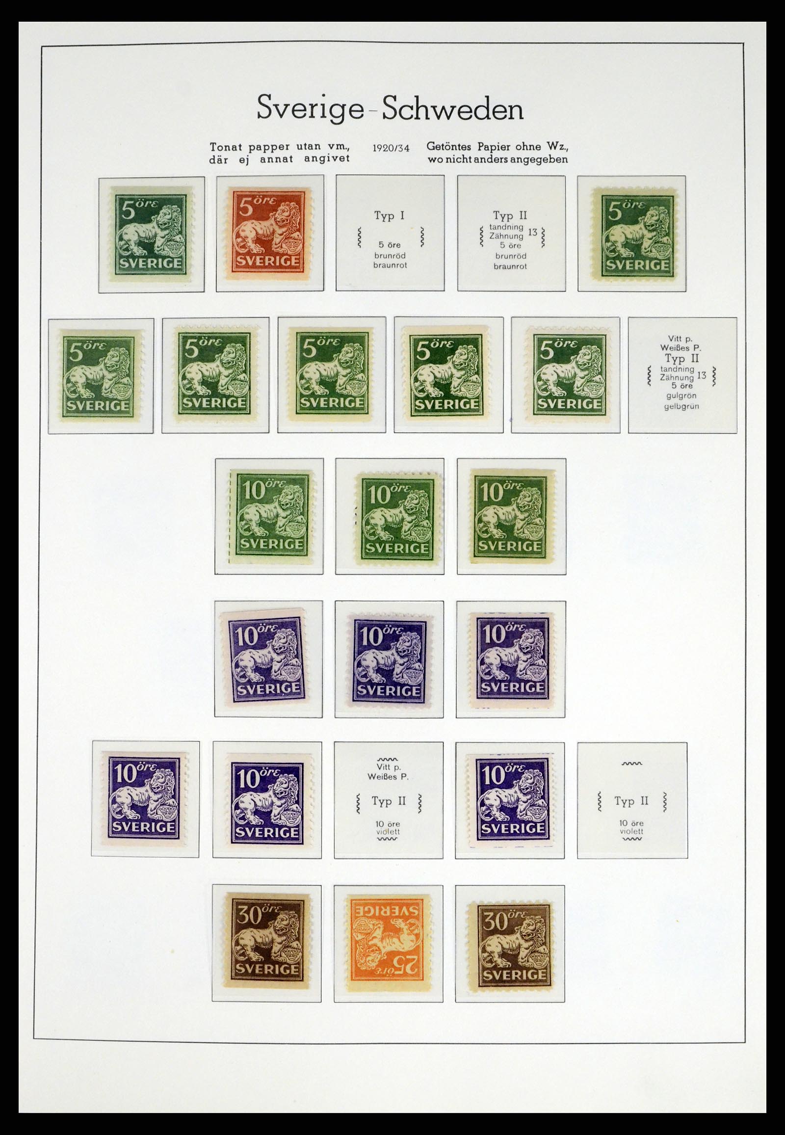 37397 014 - Postzegelverzameling 37397 Zweden 1886-1990.