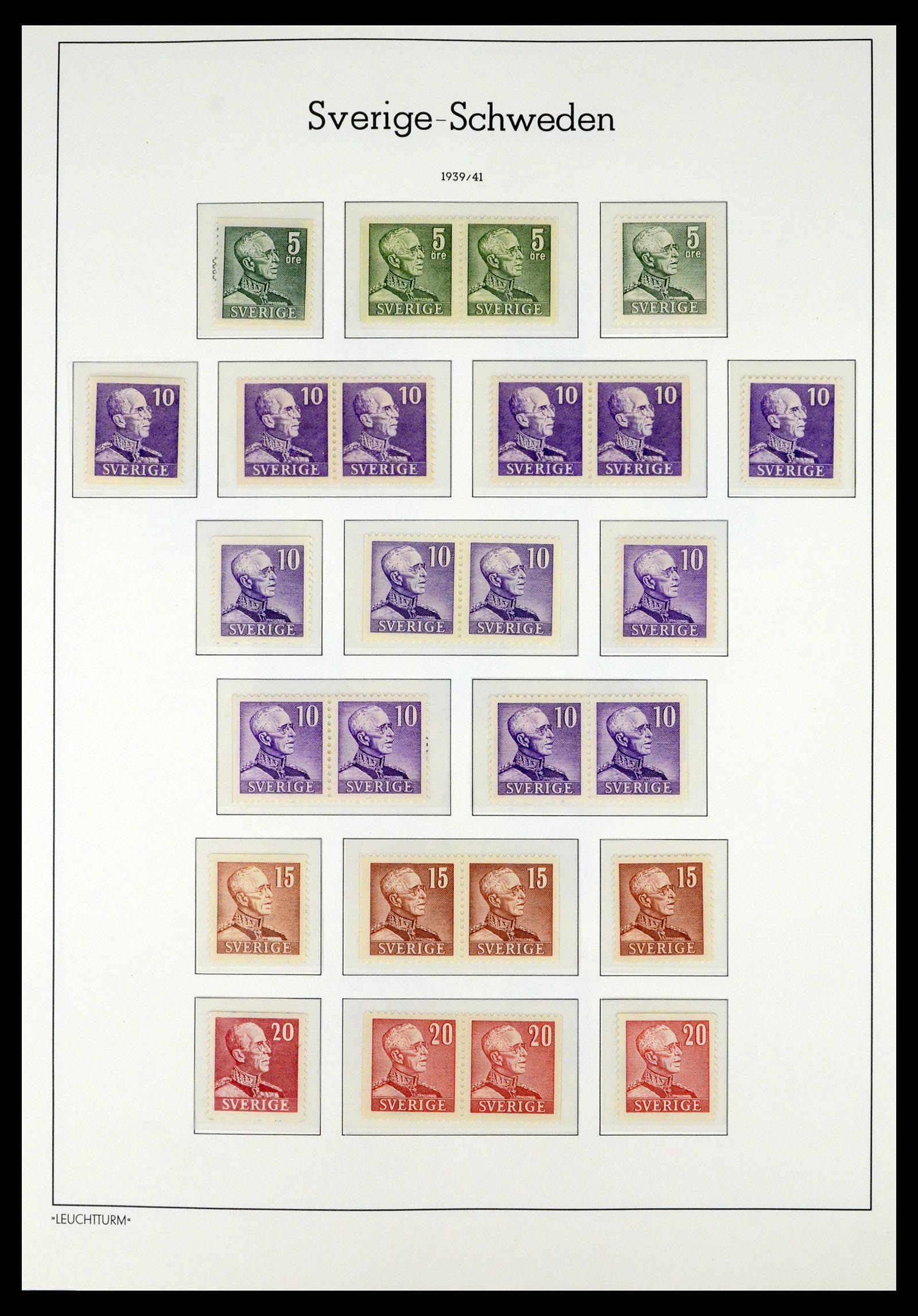 37397 027 - Postzegelverzameling 37397 Zweden 1886-1990.