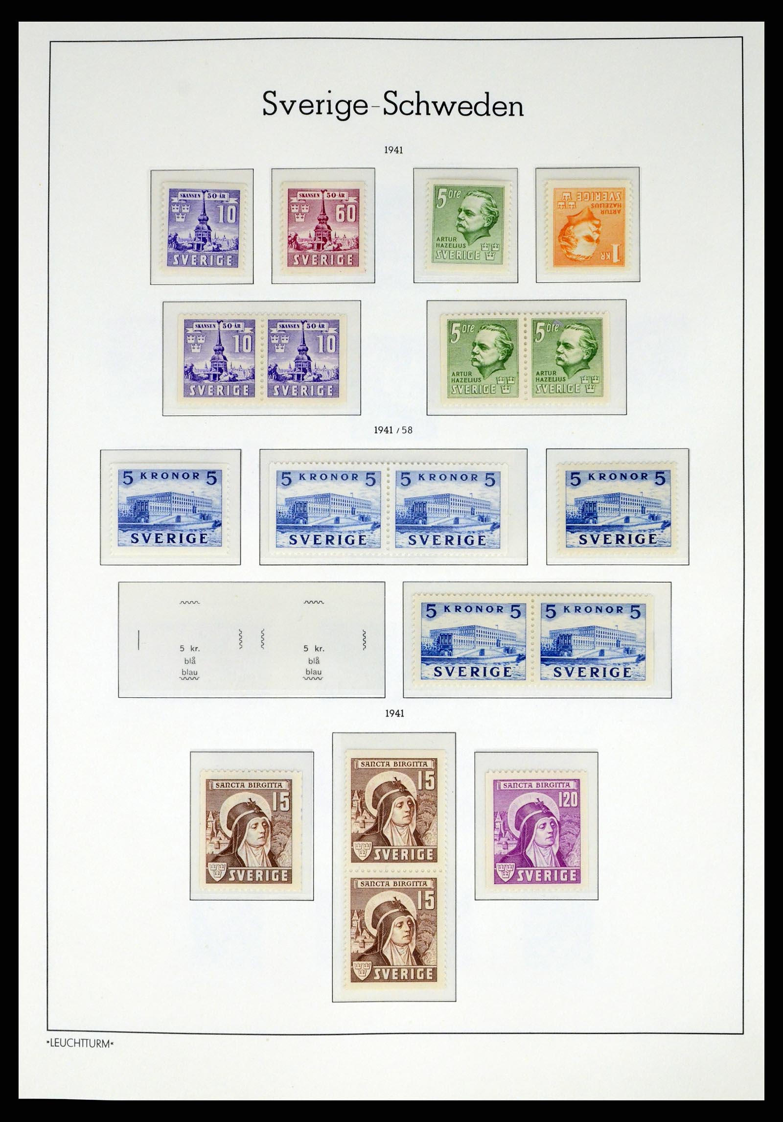 37397 030 - Postzegelverzameling 37397 Zweden 1886-1990.