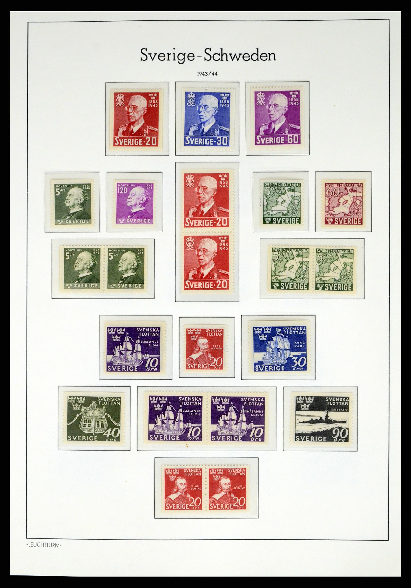 37397 032 - Postzegelverzameling 37397 Zweden 1886-1990.