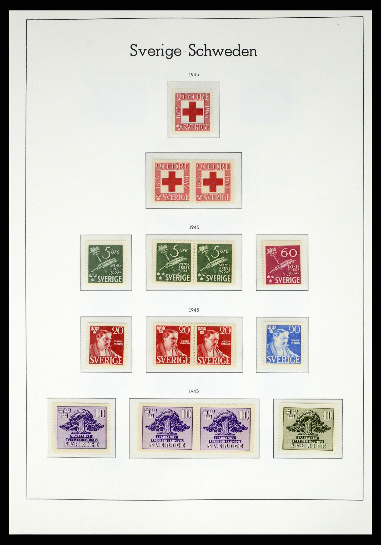 37397 033 - Postzegelverzameling 37397 Zweden 1886-1990.
