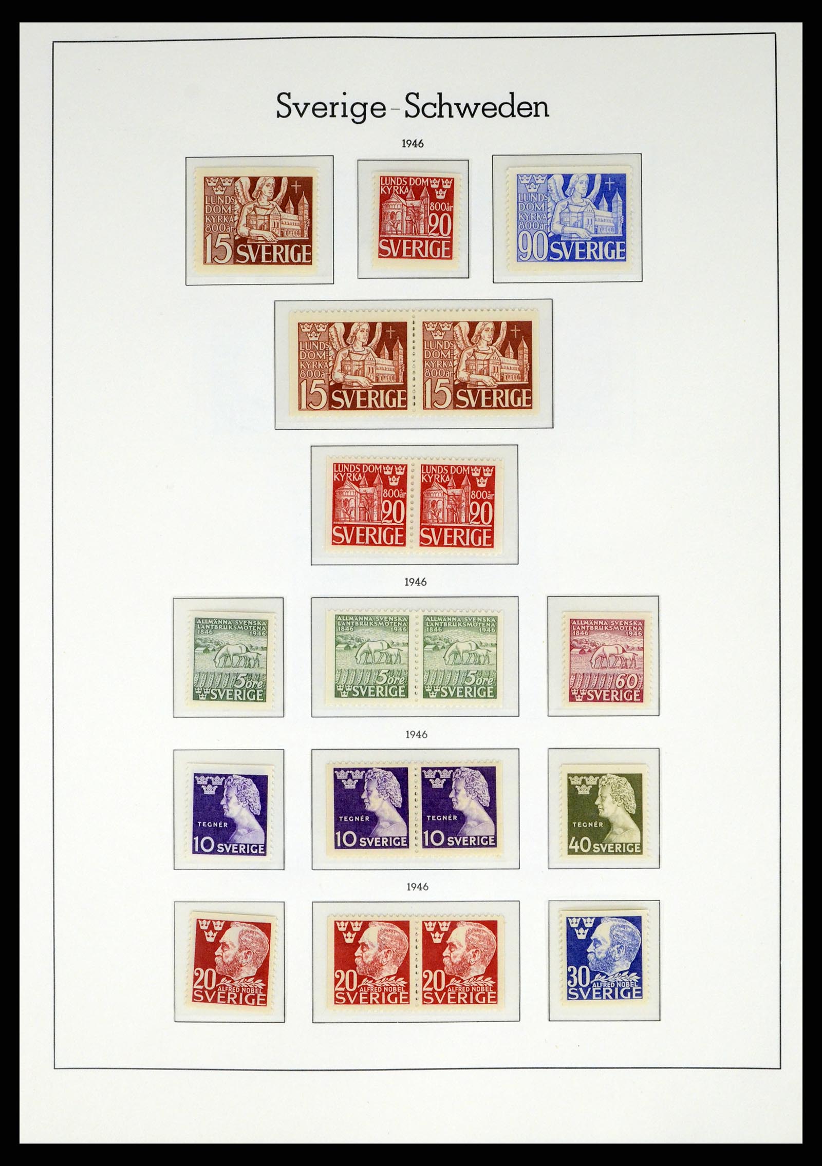37397 034 - Postzegelverzameling 37397 Zweden 1886-1990.