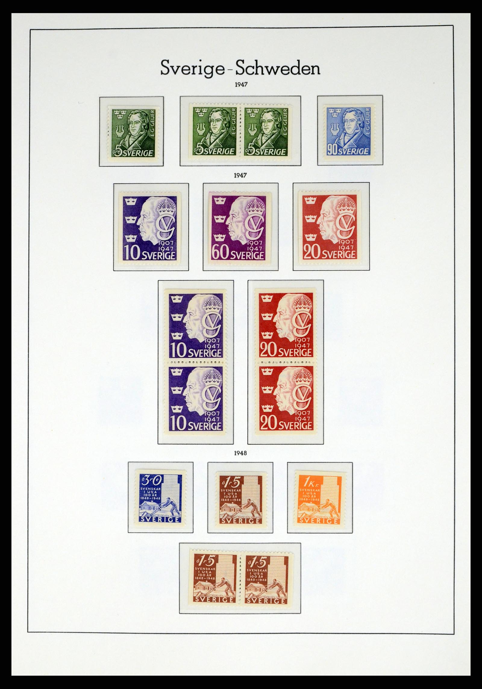 37397 035 - Postzegelverzameling 37397 Zweden 1886-1990.