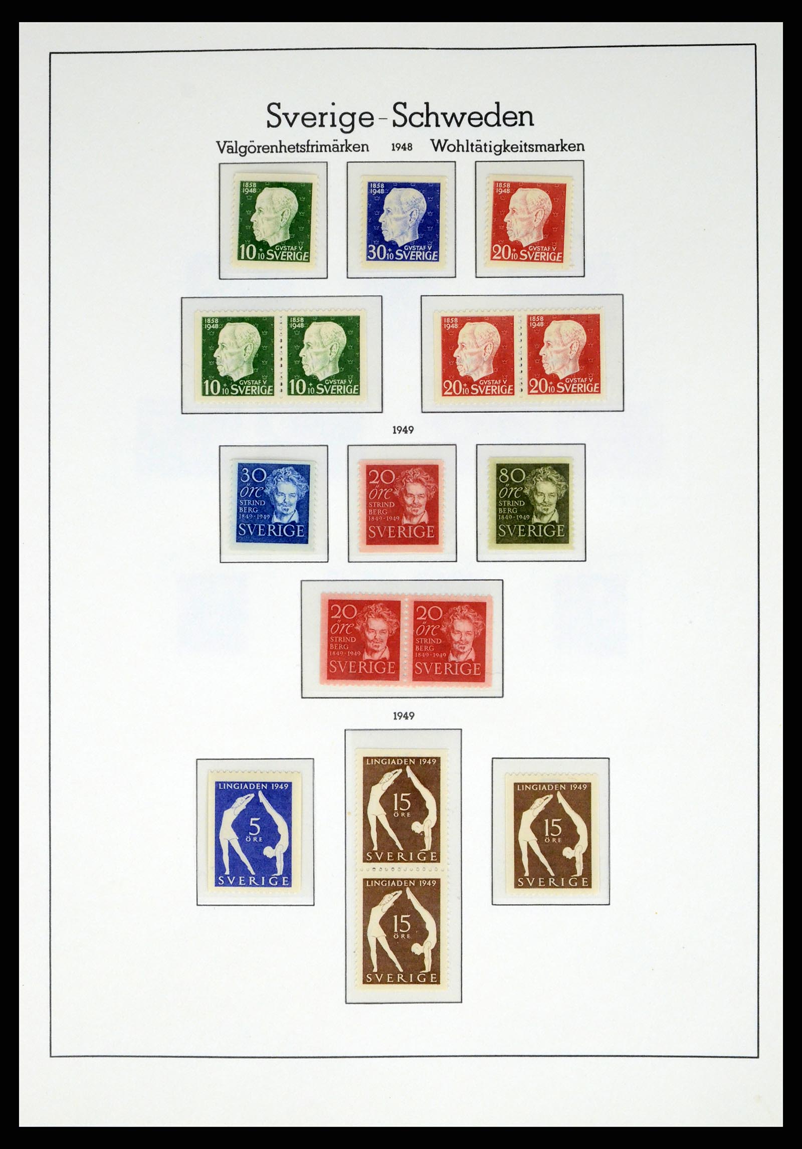 37397 037 - Postzegelverzameling 37397 Zweden 1886-1990.