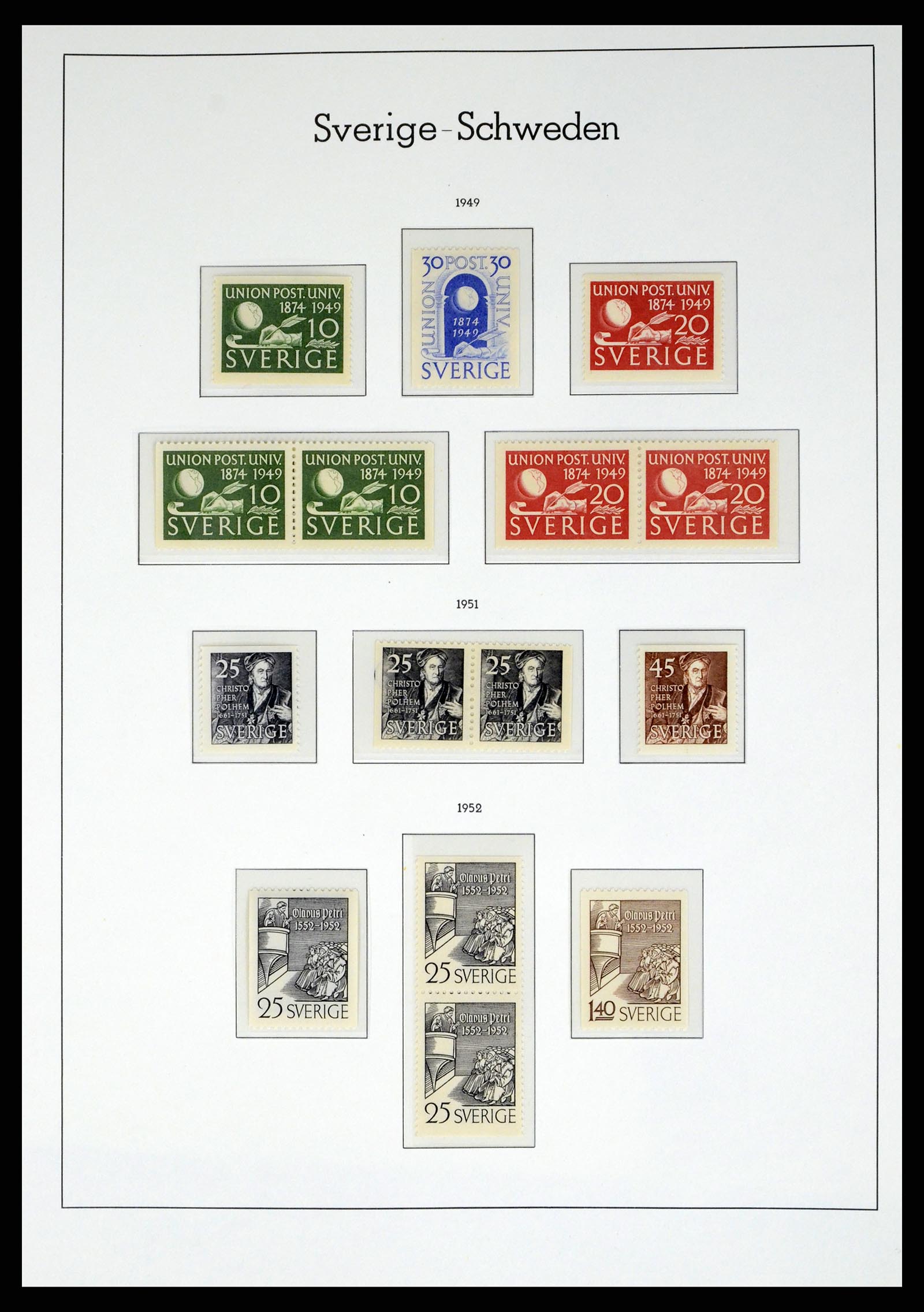 37397 038 - Postzegelverzameling 37397 Zweden 1886-1990.