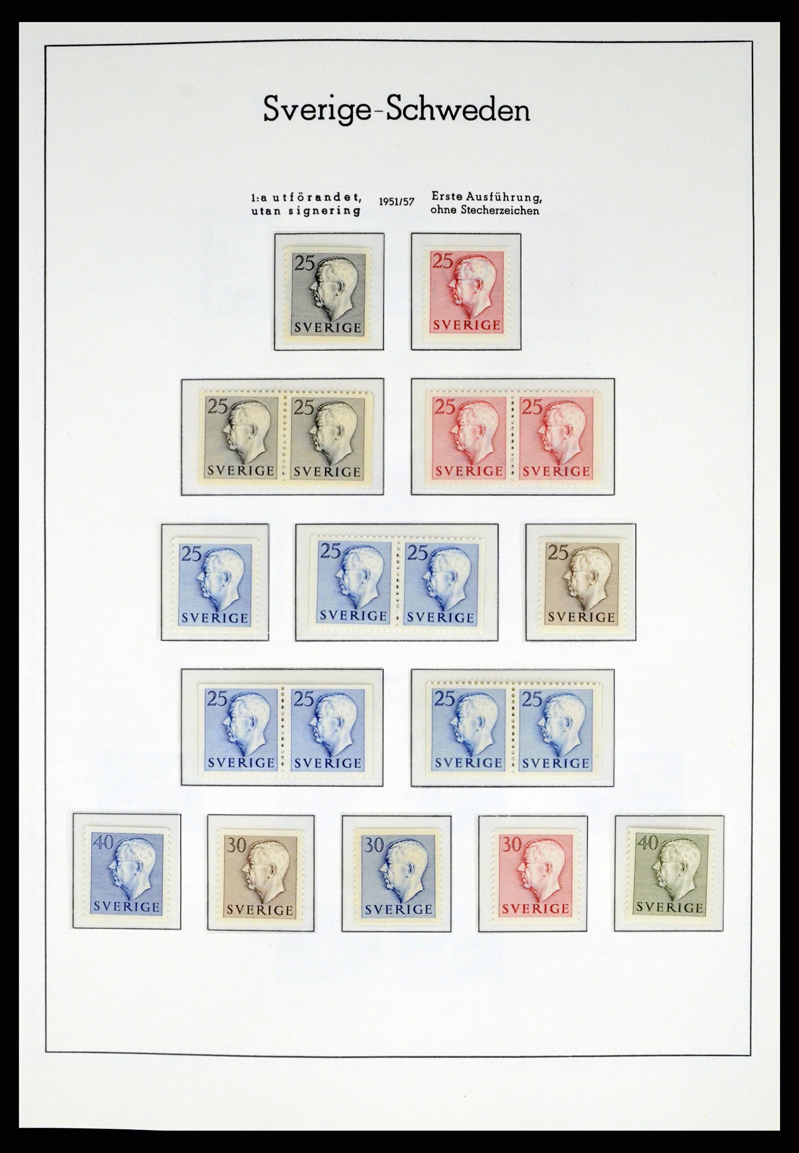 37397 040 - Postzegelverzameling 37397 Zweden 1886-1990.