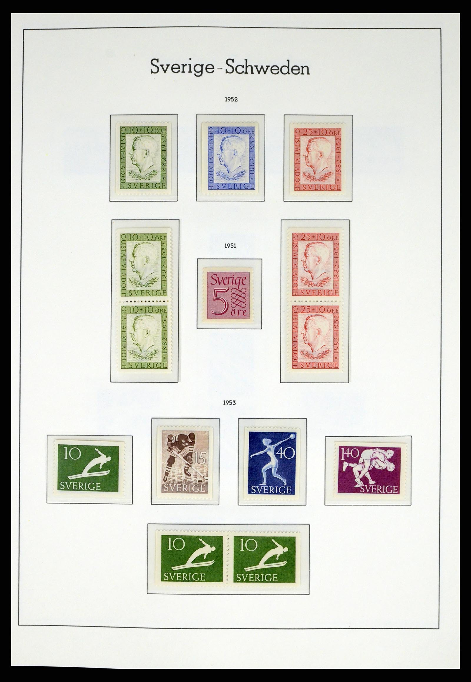 37397 041 - Postzegelverzameling 37397 Zweden 1886-1990.