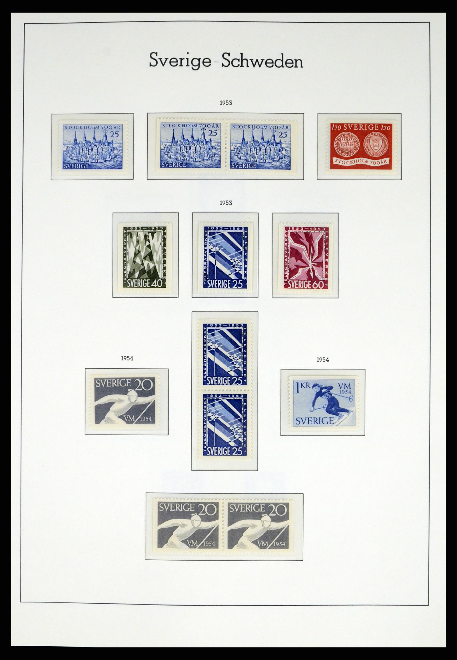 37397 042 - Postzegelverzameling 37397 Zweden 1886-1990.