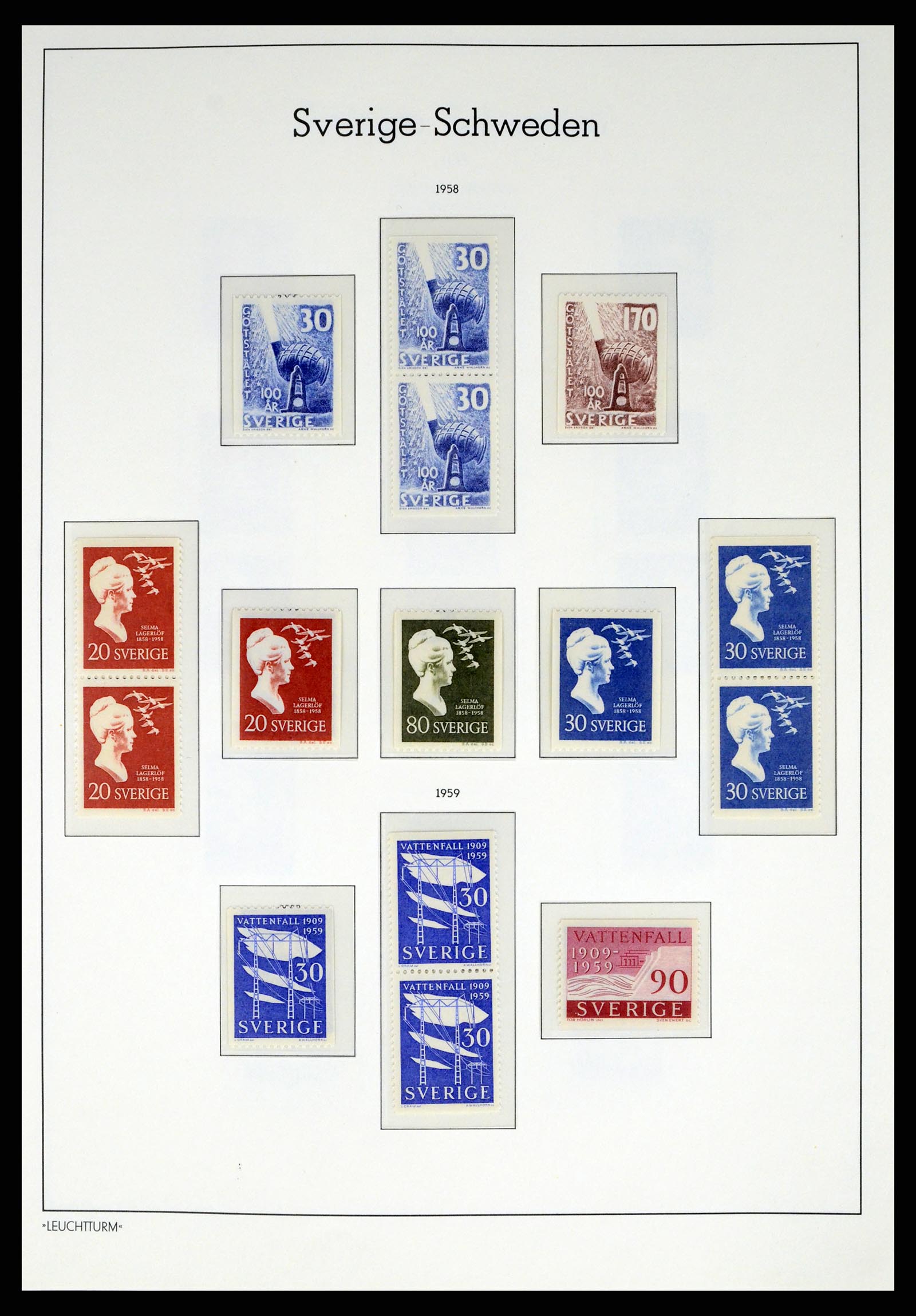 37397 049 - Postzegelverzameling 37397 Zweden 1886-1990.