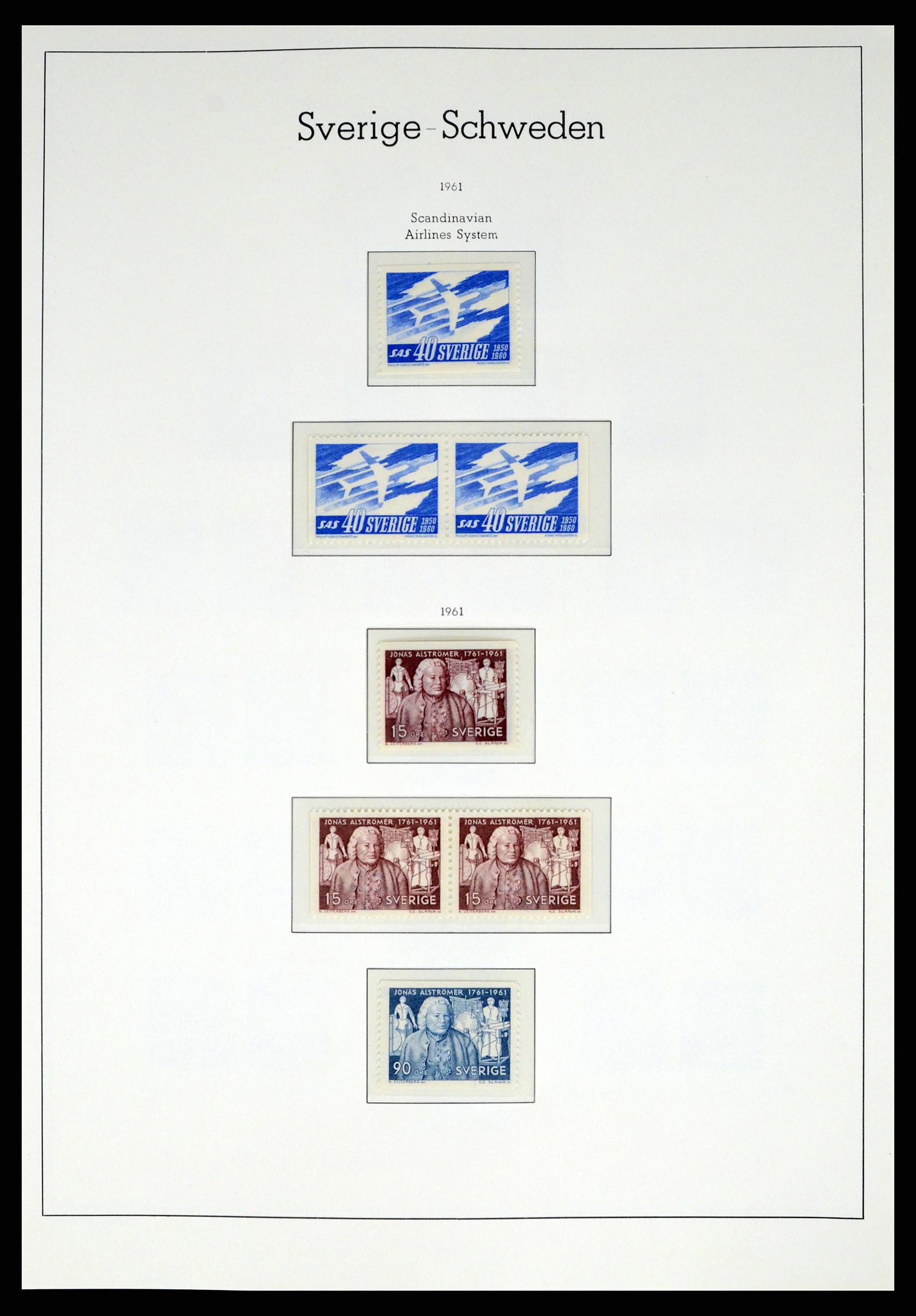 37397 053 - Postzegelverzameling 37397 Zweden 1886-1990.