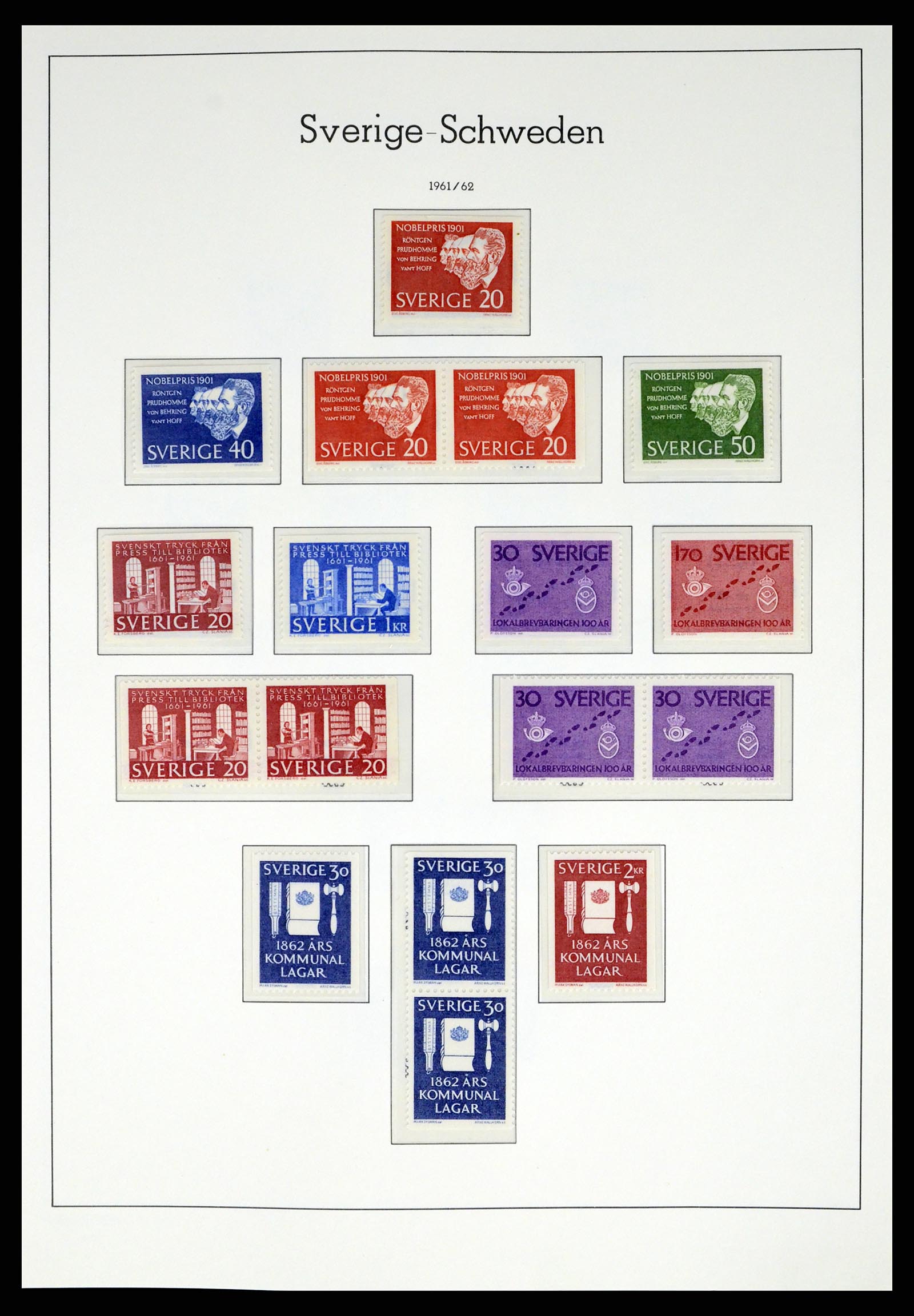 37397 055 - Postzegelverzameling 37397 Zweden 1886-1990.