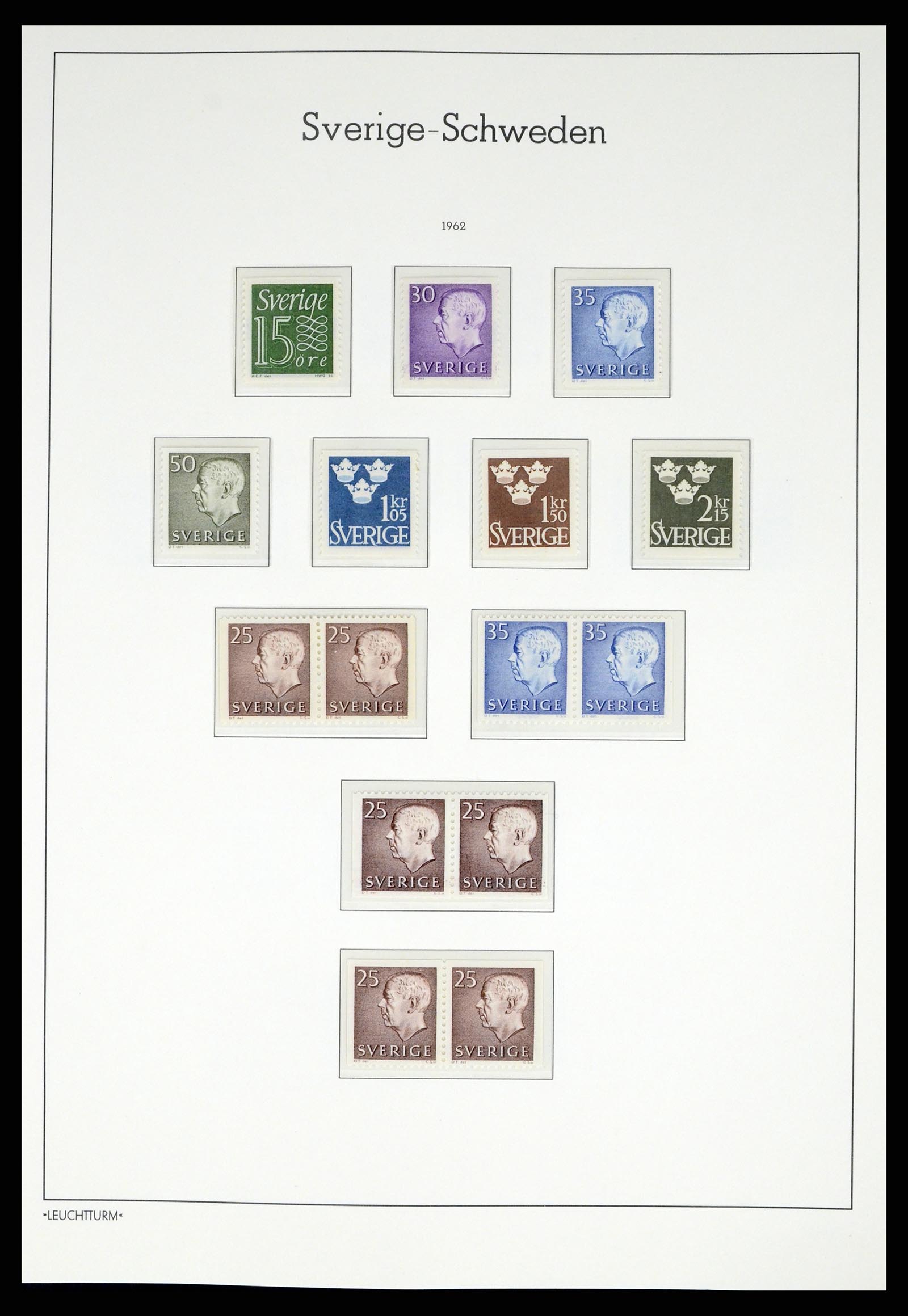 37397 056 - Postzegelverzameling 37397 Zweden 1886-1990.