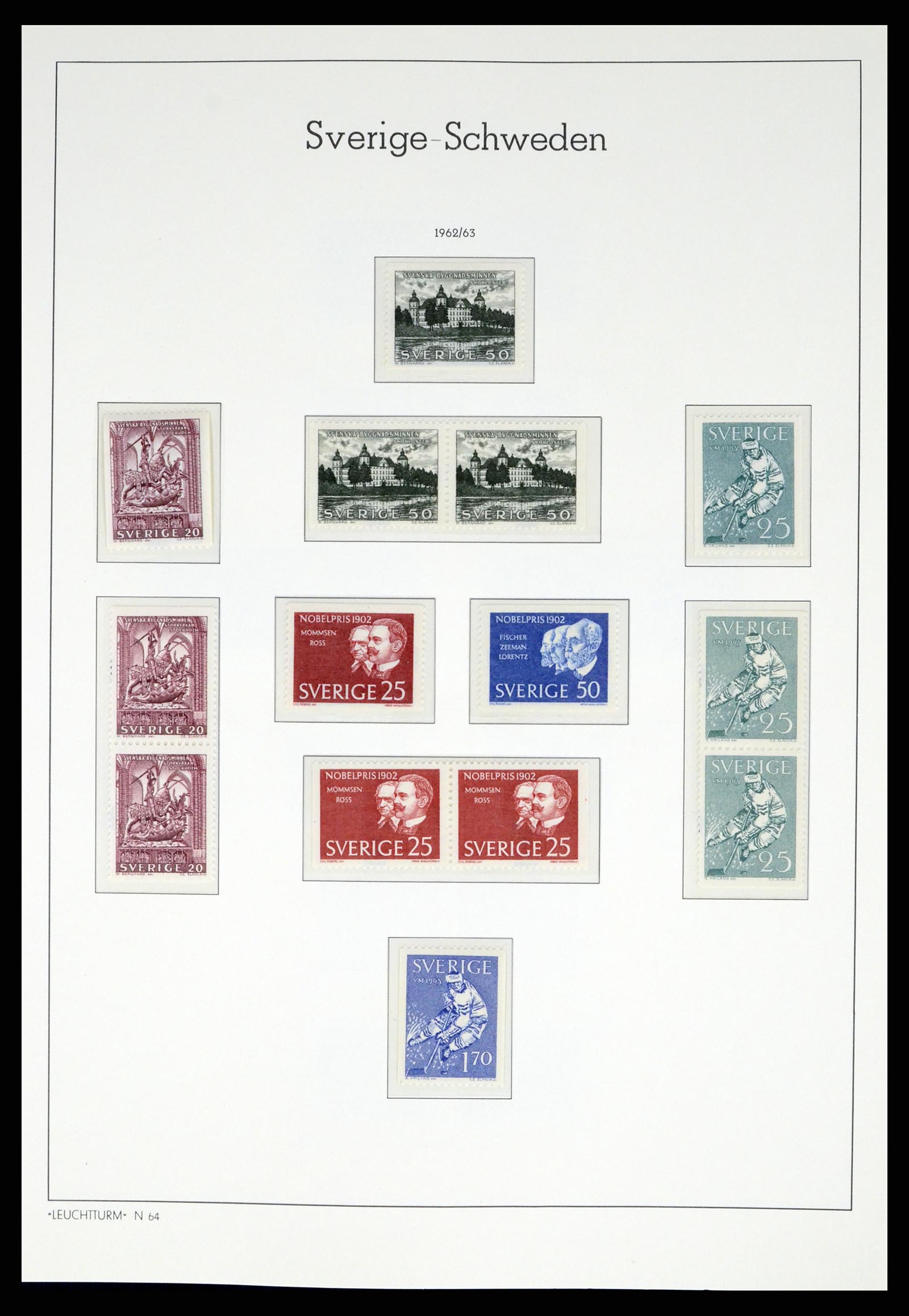37397 058 - Postzegelverzameling 37397 Zweden 1886-1990.