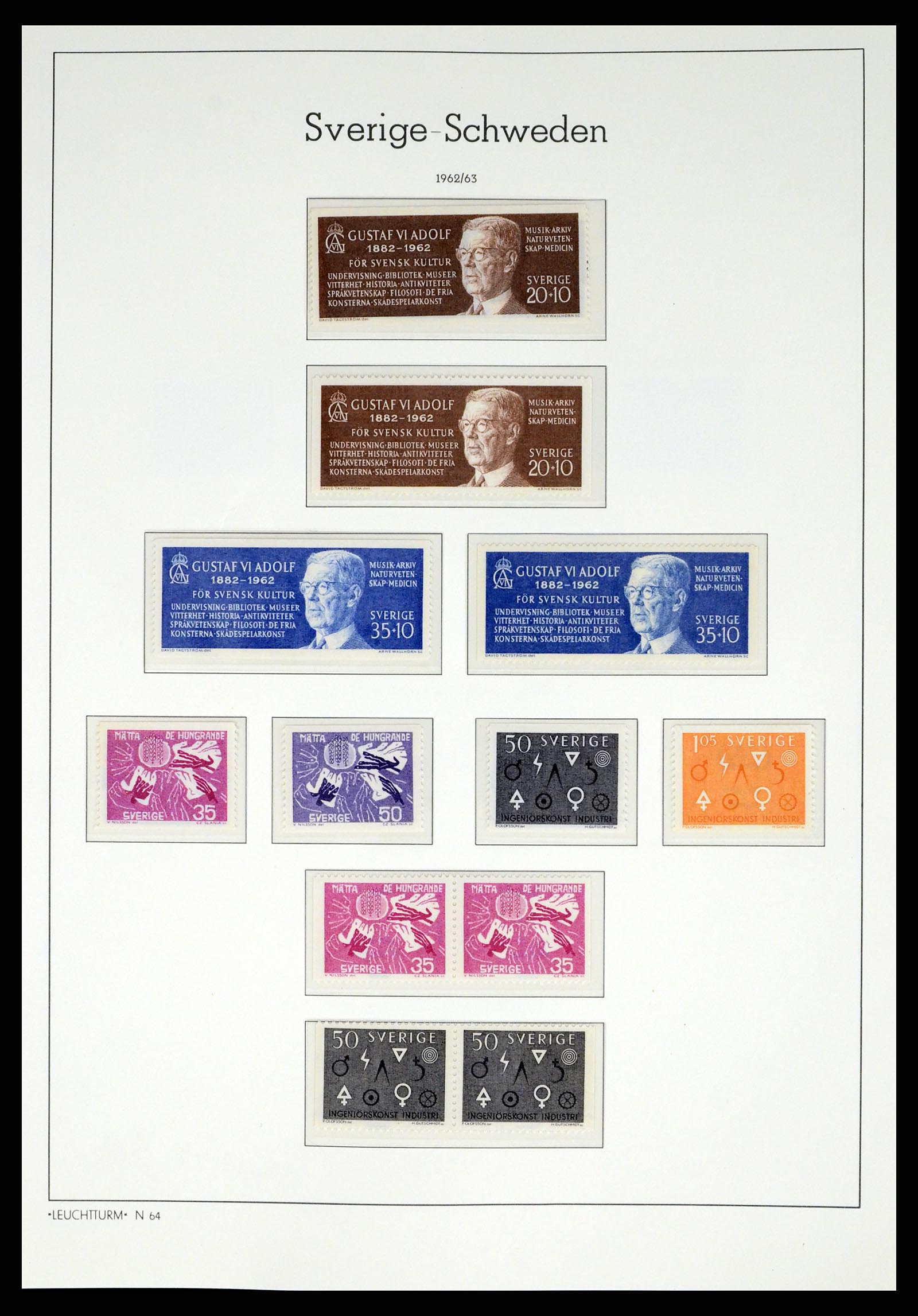 37397 059 - Postzegelverzameling 37397 Zweden 1886-1990.