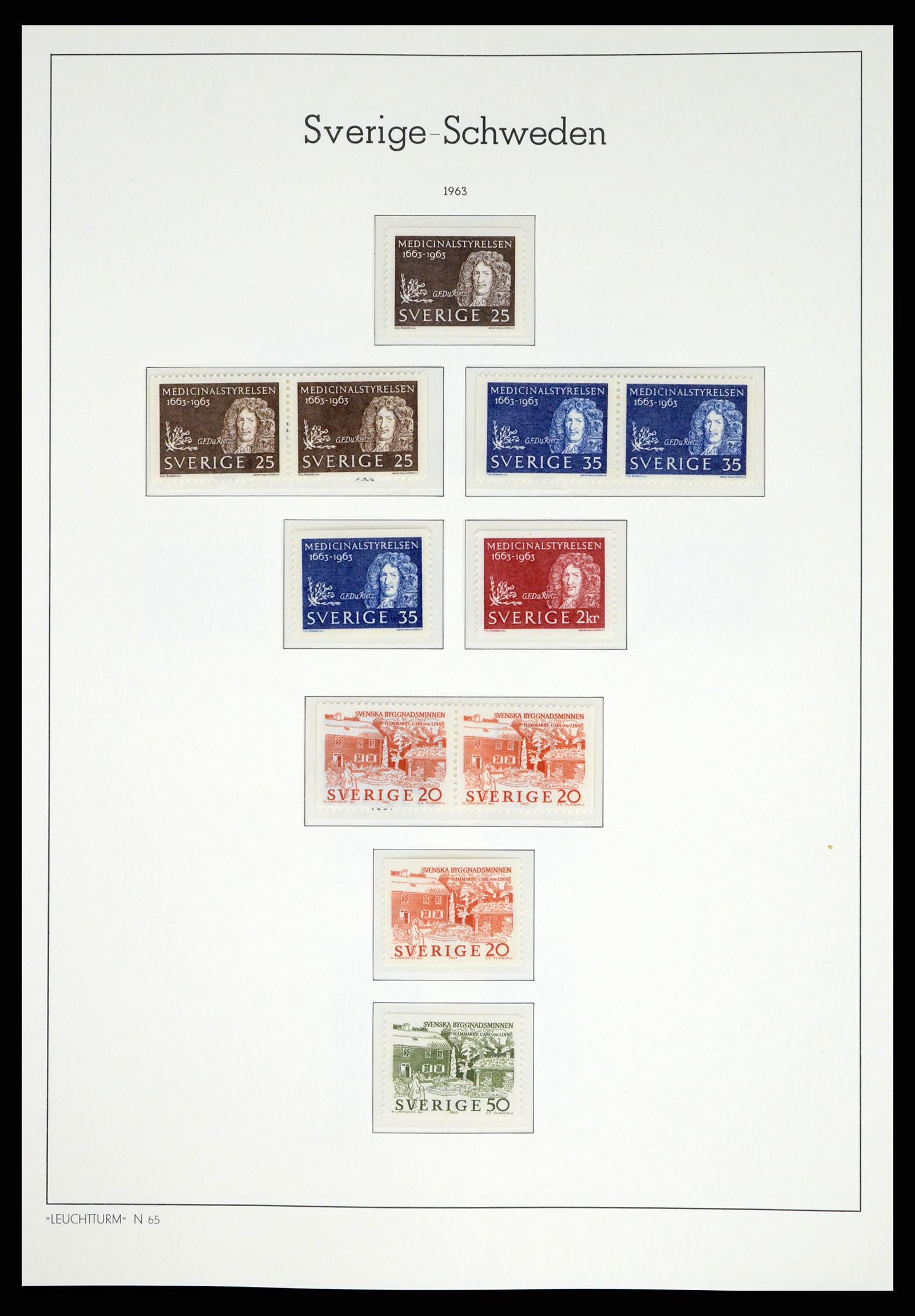 37397 060 - Postzegelverzameling 37397 Zweden 1886-1990.