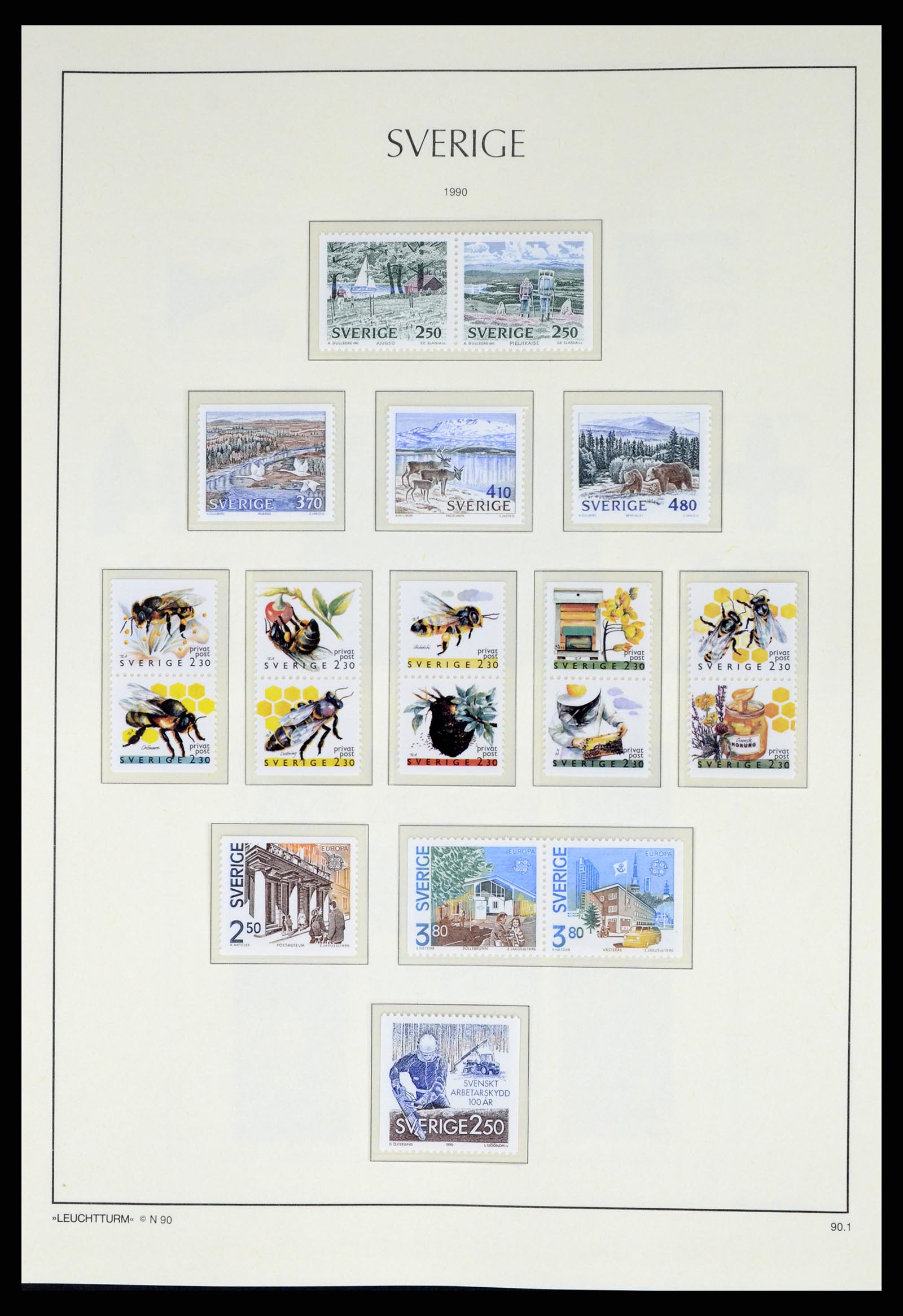 37397 174 - Postzegelverzameling 37397 Zweden 1886-1990.