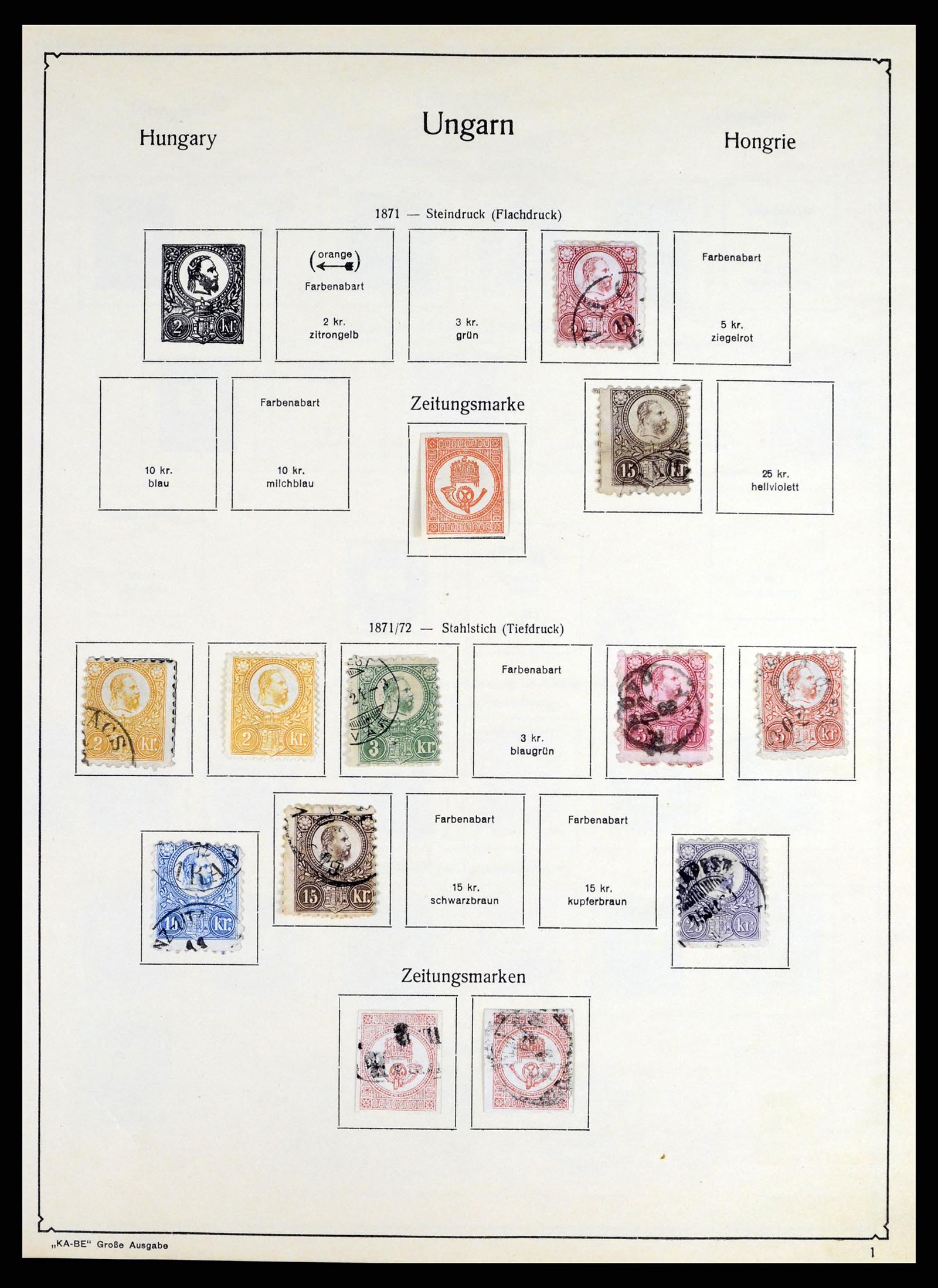 37398 001 - Postzegelverzameling 37398 Hongarije 1871-1960.
