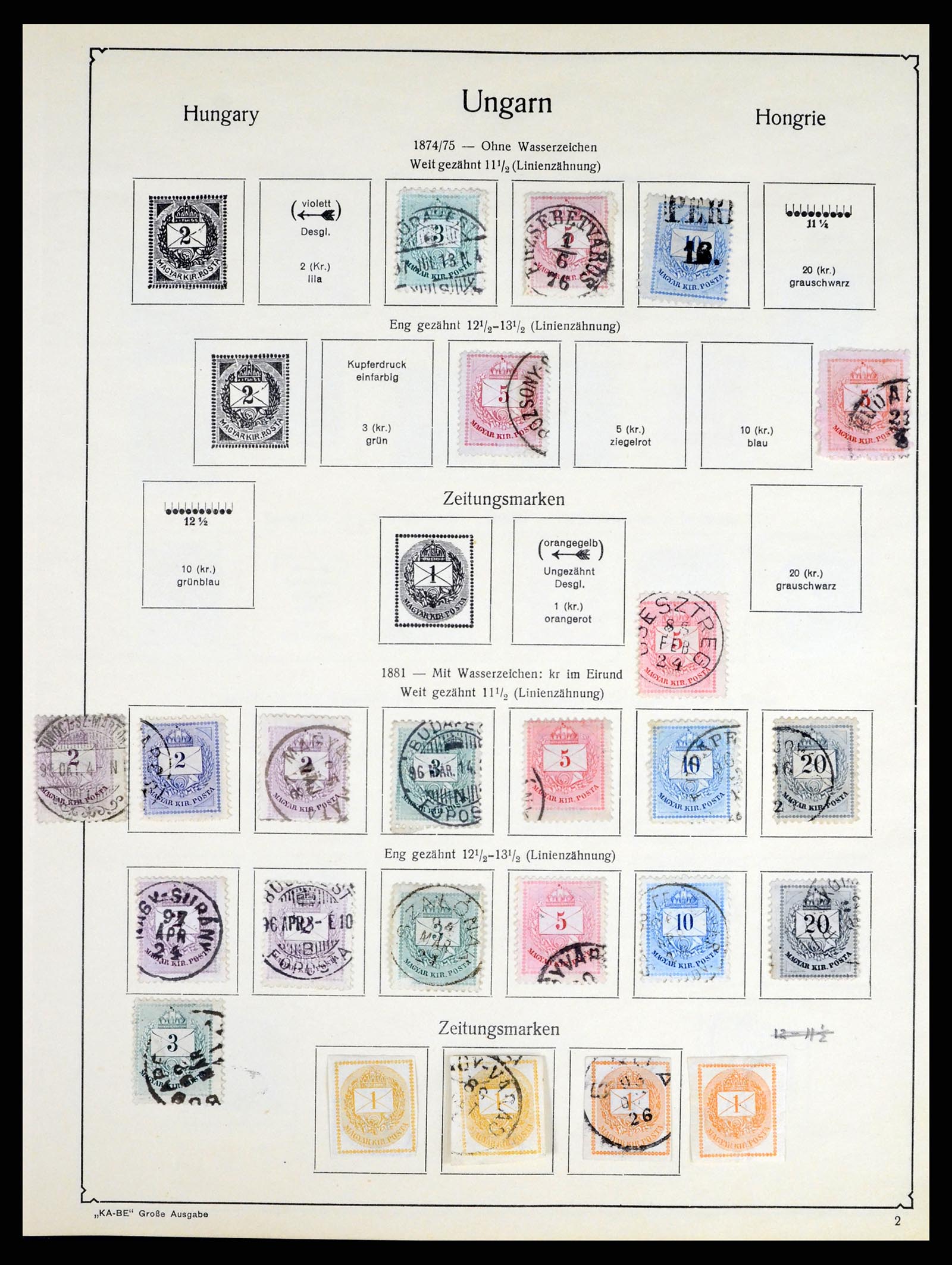 37398 002 - Postzegelverzameling 37398 Hongarije 1871-1960.