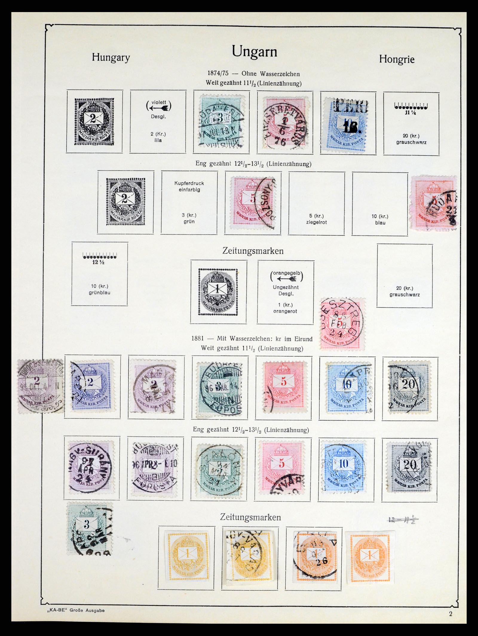 37398 002 - Postzegelverzameling 37398 Hongarije 1871-1960.