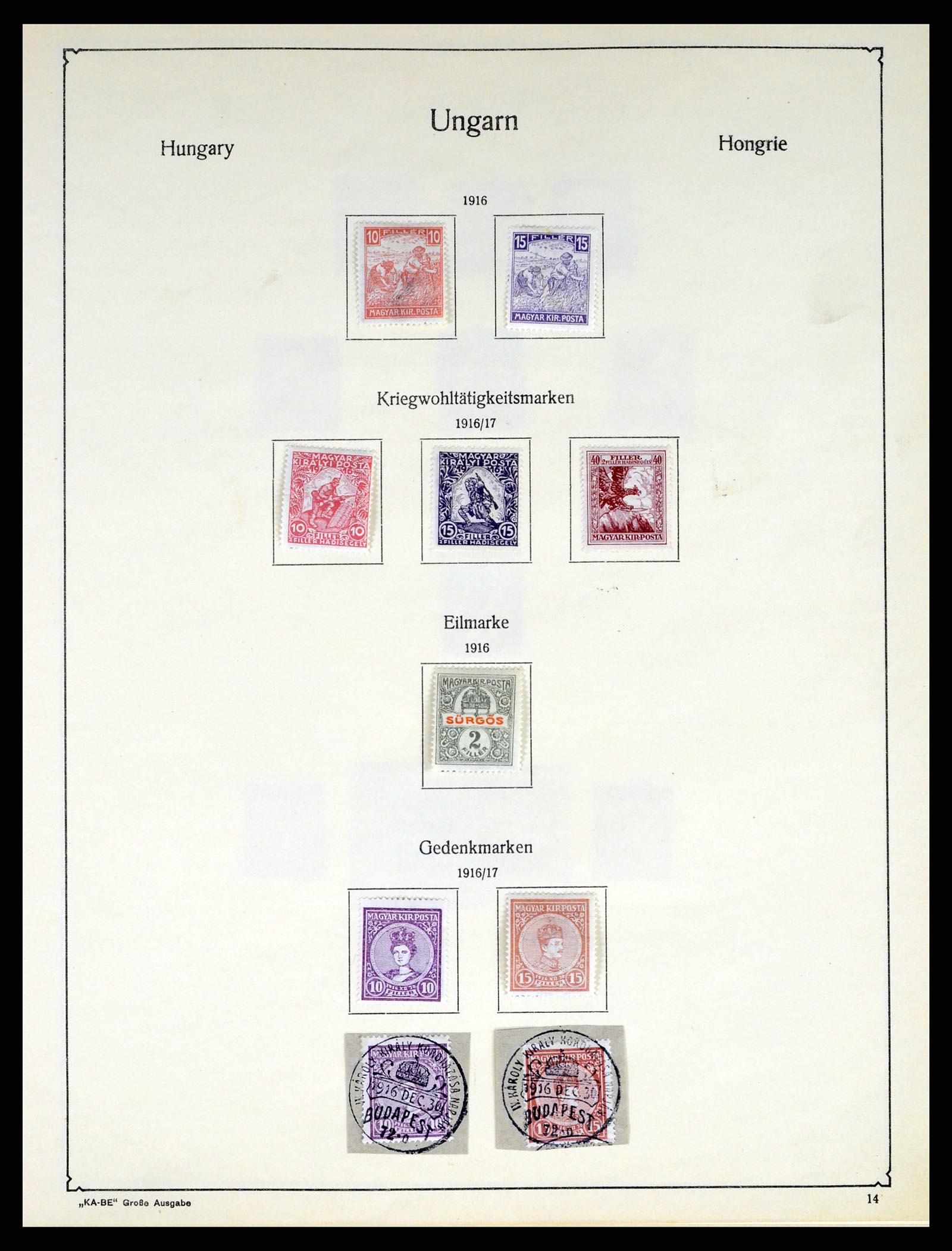 37398 020 - Stamp collection 37398 Hungary 1871-1960.