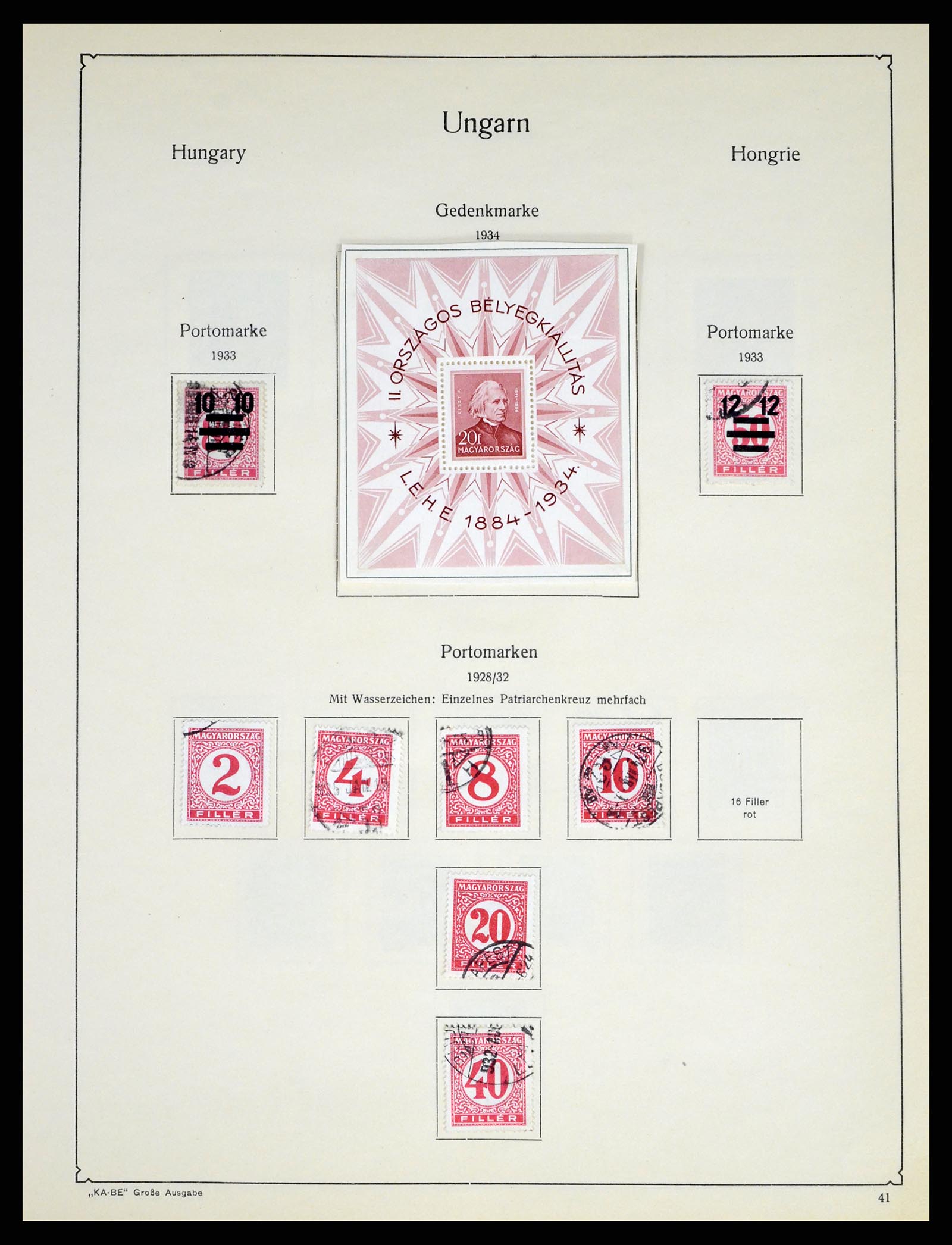 37398 060 - Postzegelverzameling 37398 Hongarije 1871-1960.