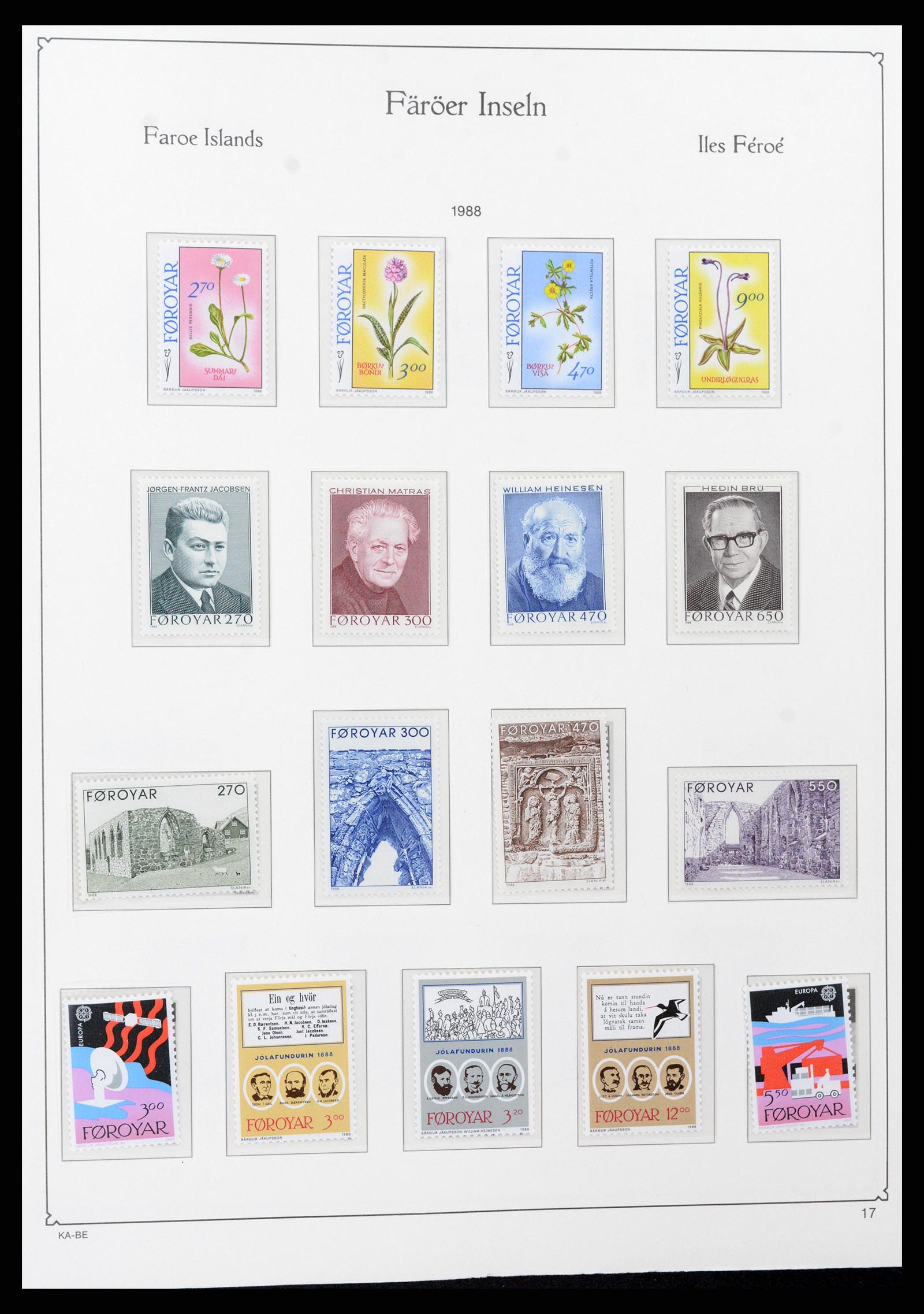 37399 022 - Postzegelverzameling 37399 Faeroer 1940-2017.