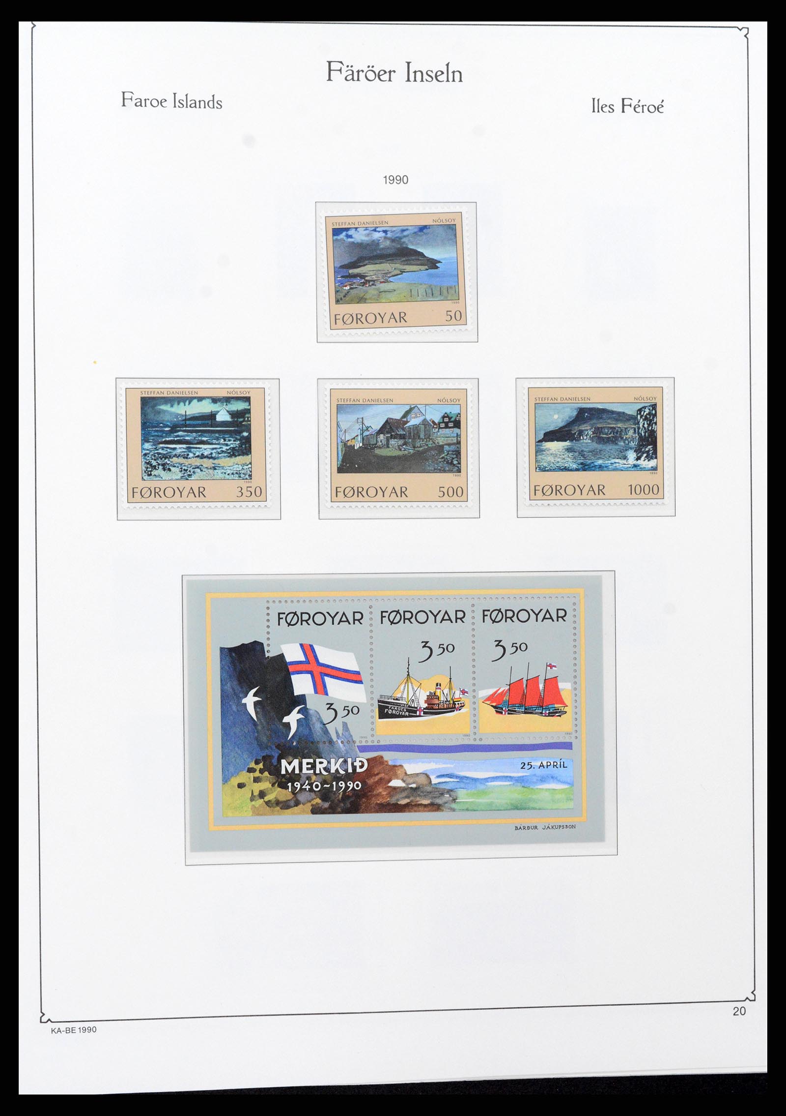 37399 025 - Postzegelverzameling 37399 Faeroer 1940-2017.