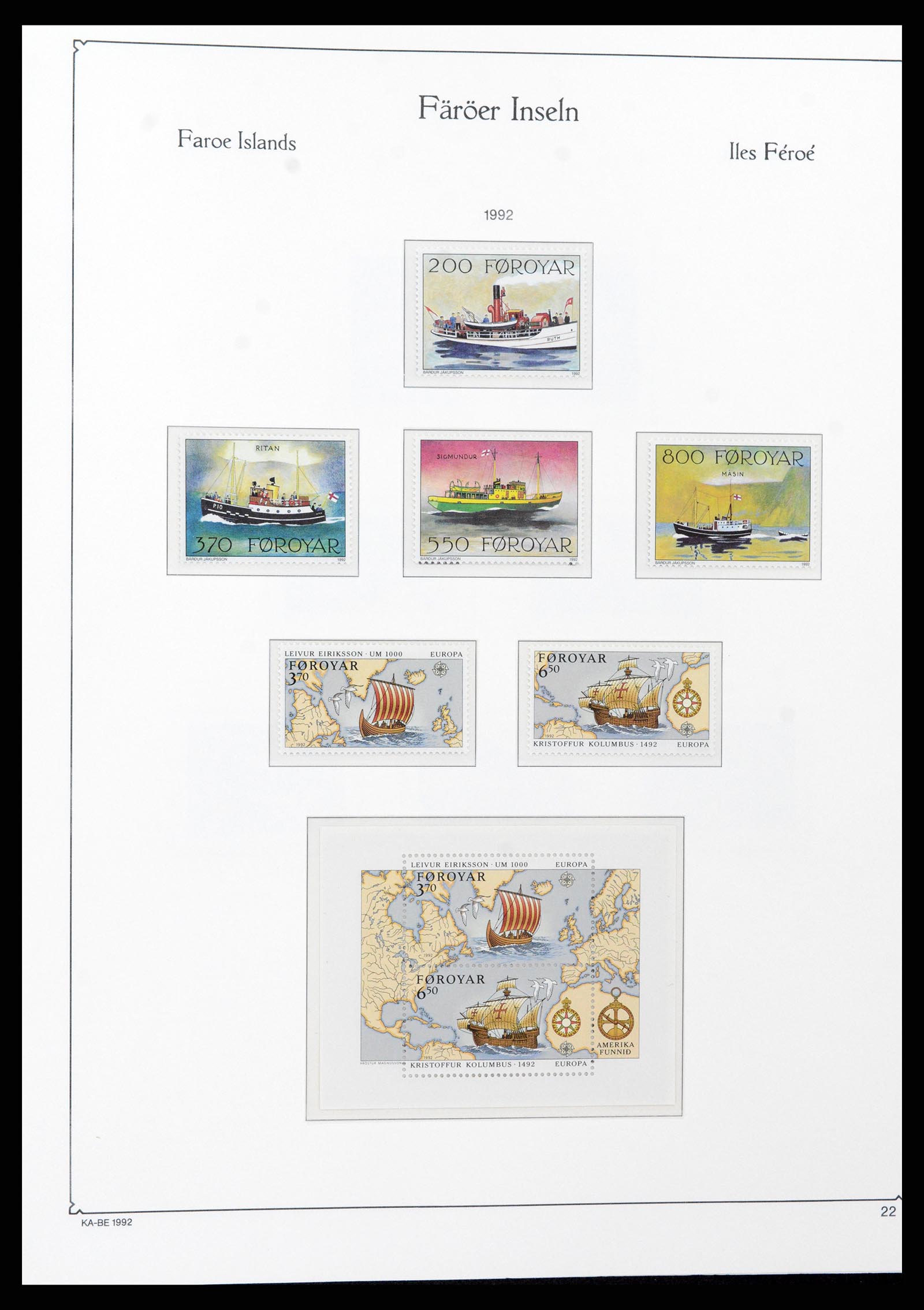 37399 028 - Postzegelverzameling 37399 Faeroer 1940-2017.