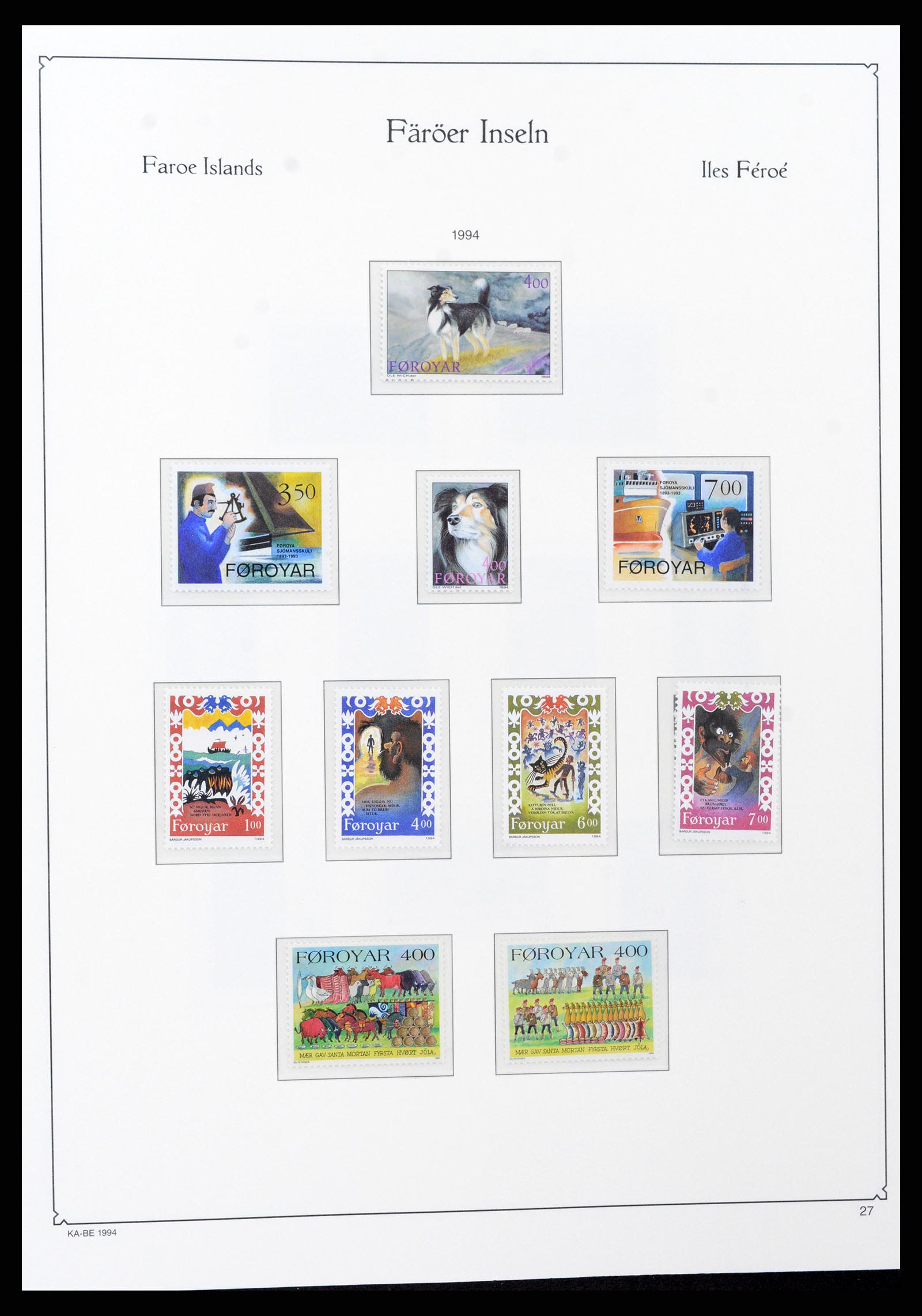 37399 033 - Postzegelverzameling 37399 Faeroer 1940-2017.
