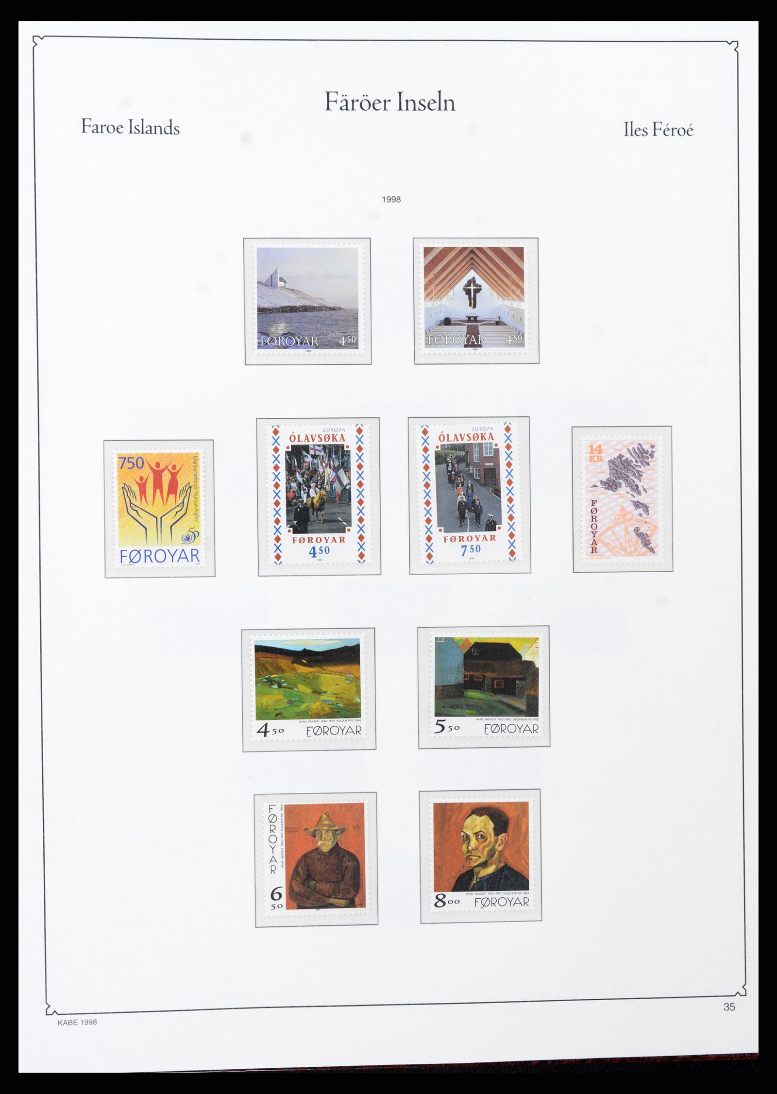 37399 044 - Postzegelverzameling 37399 Faeroer 1940-2017.
