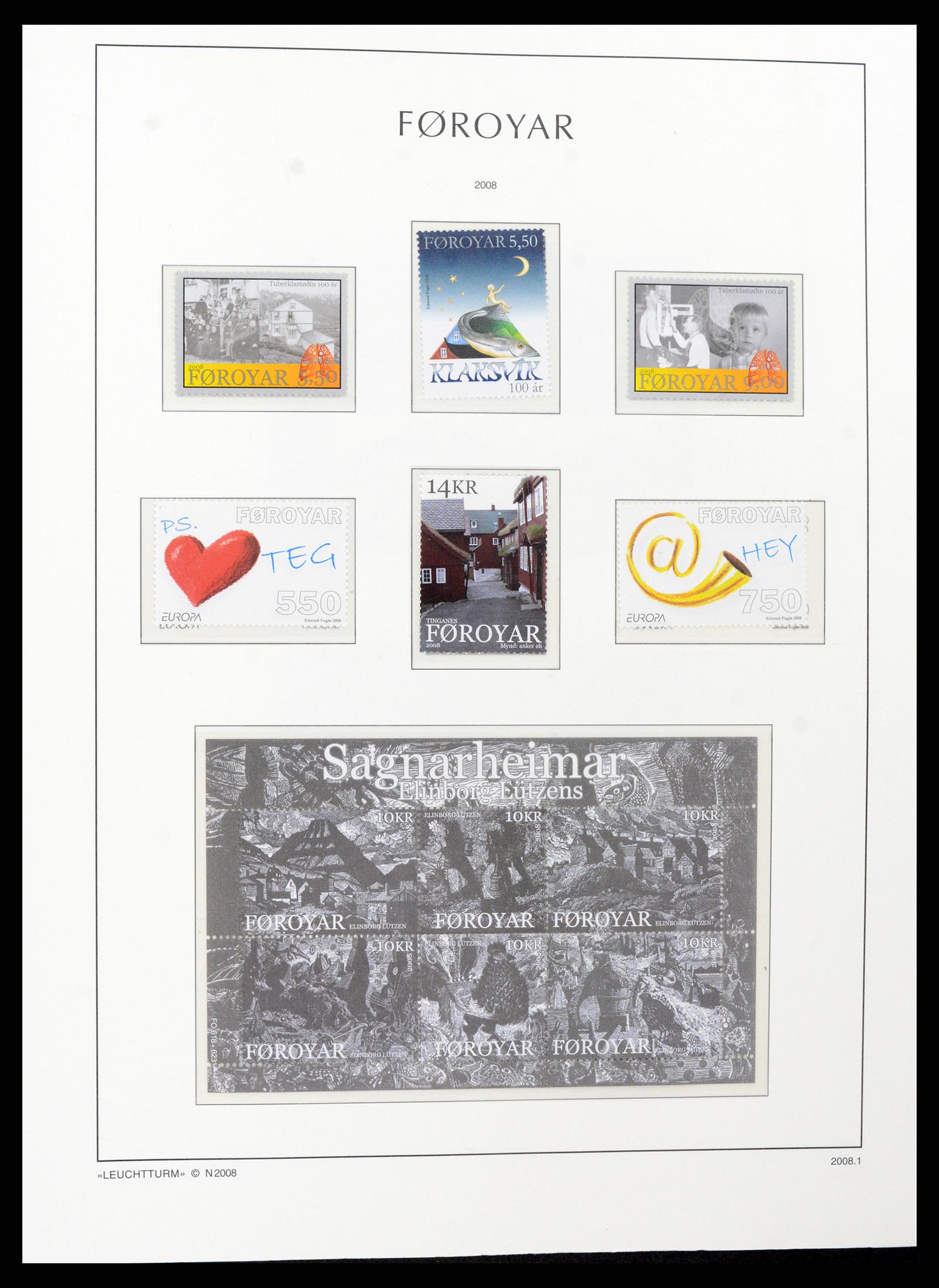 37399 073 - Postzegelverzameling 37399 Faeroer 1940-2017.