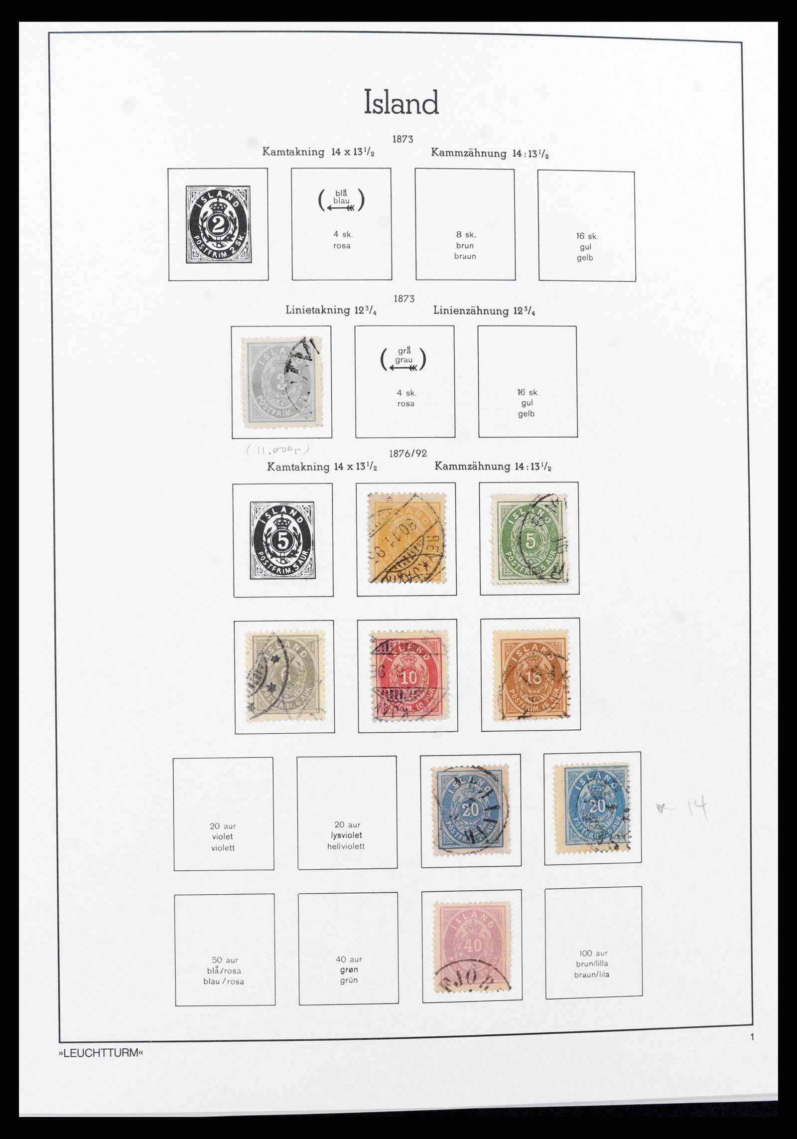 37401 001 - Postzegelverzameling 37401 IJsland 1873-2002.