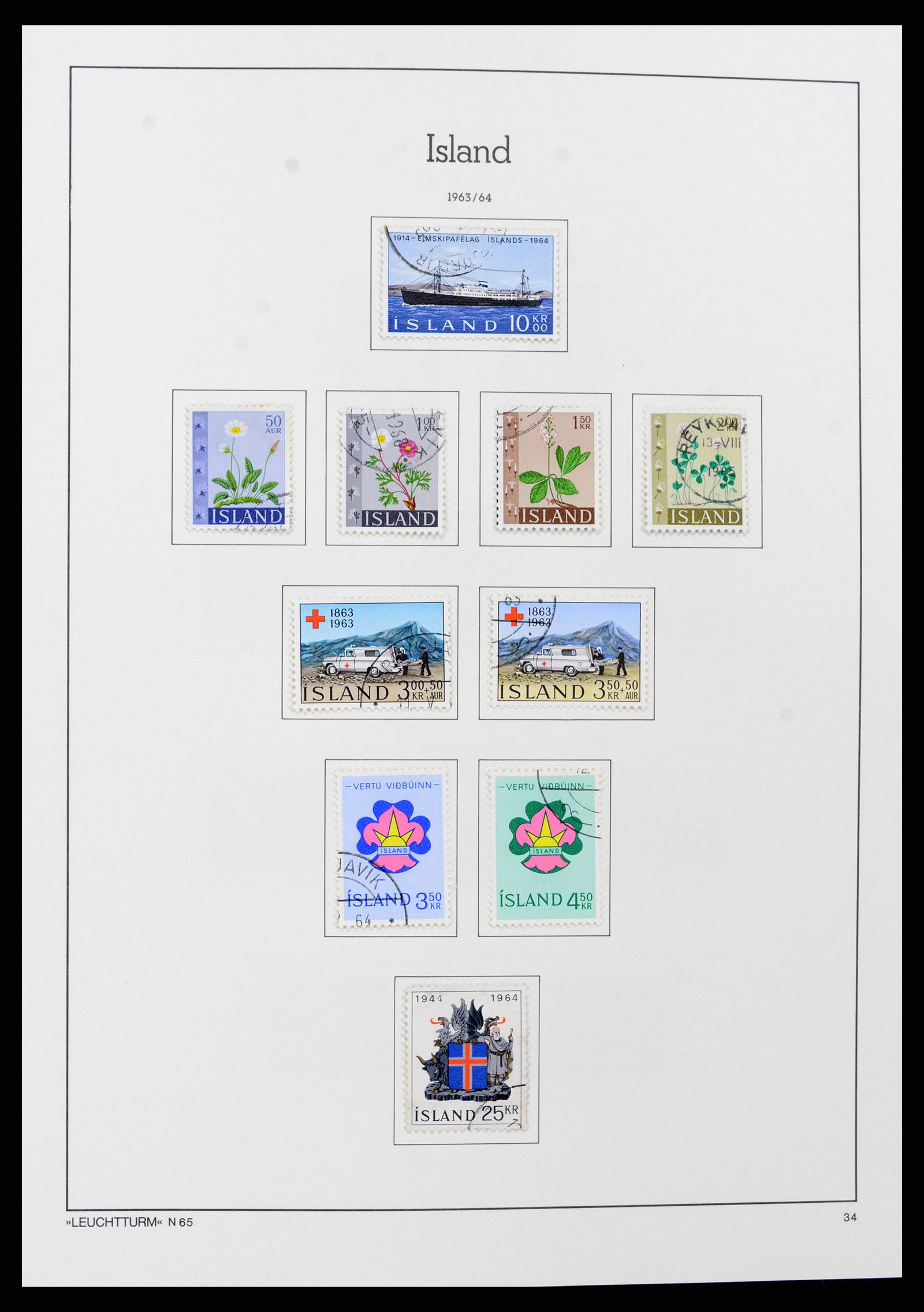 37401 034 - Stamp collection 37401 Iceland 1873-2002.