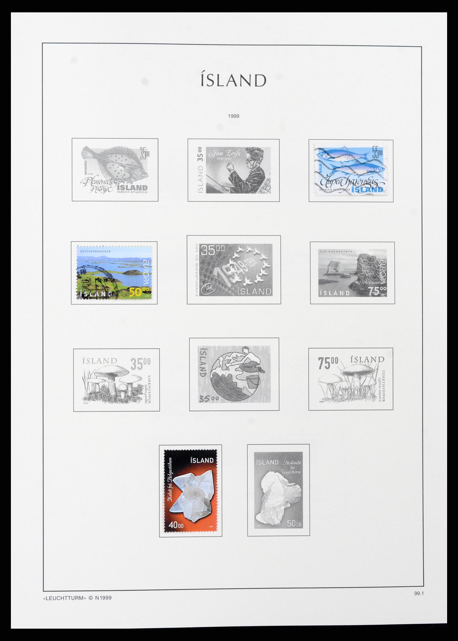 37401 092 - Postzegelverzameling 37401 IJsland 1873-2002.