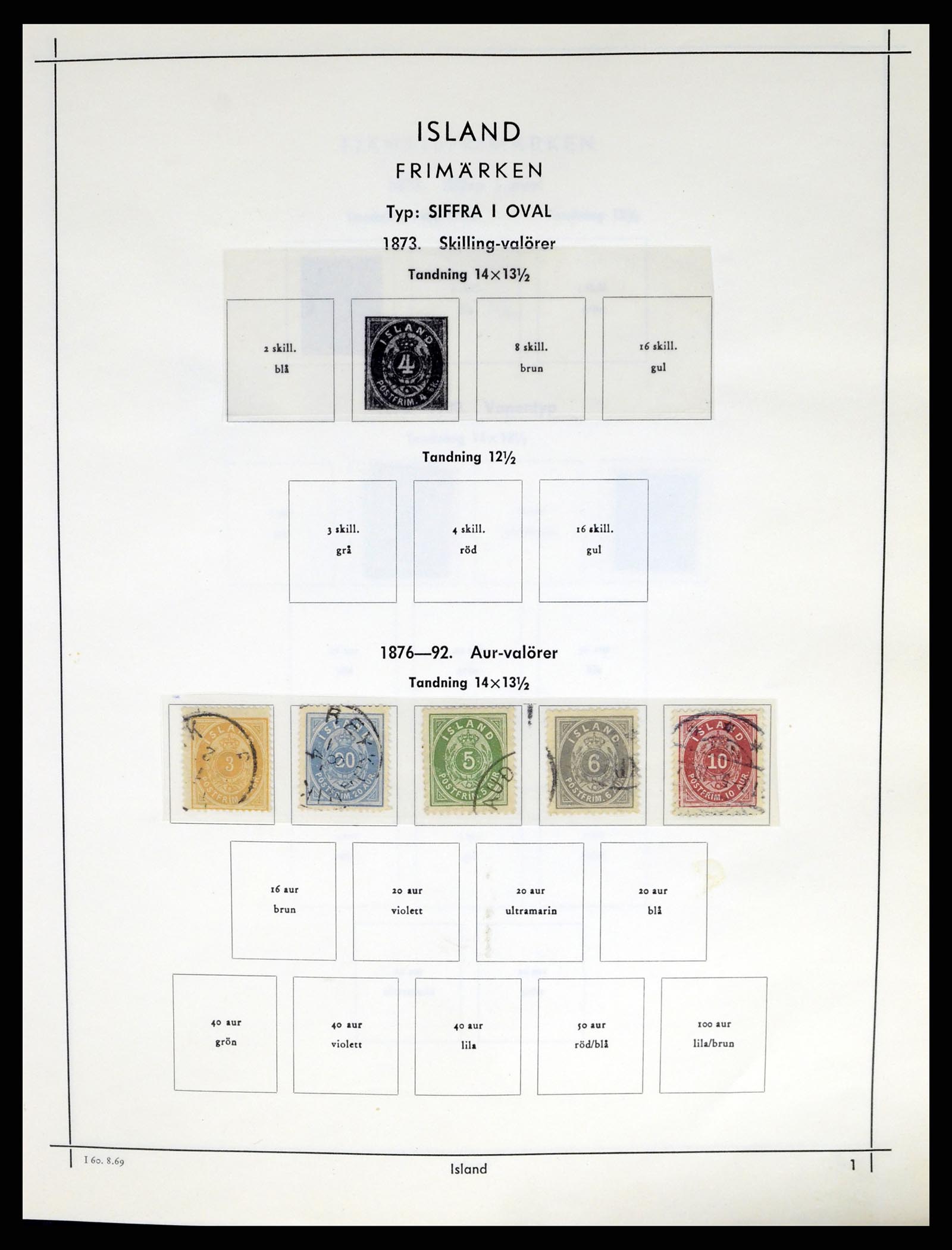 37402 001 - Postzegelverzameling 37402 IJsland 1876-2013.