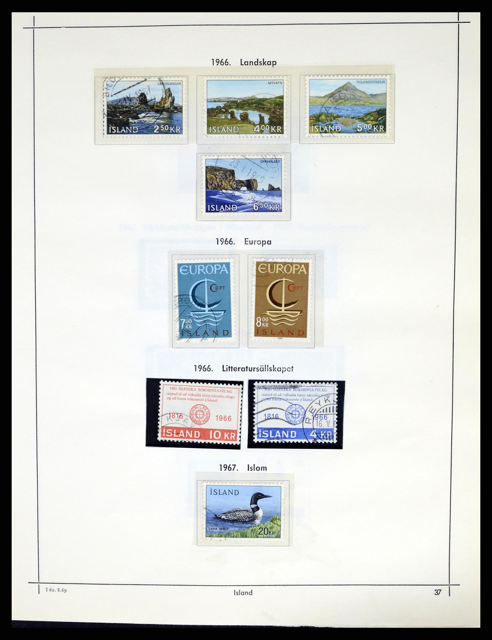 37402 039 - Postzegelverzameling 37402 IJsland 1876-2013.