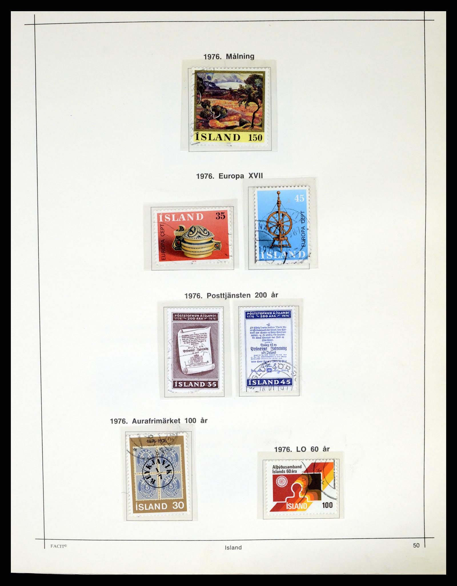 37402 053 - Postzegelverzameling 37402 IJsland 1876-2013.